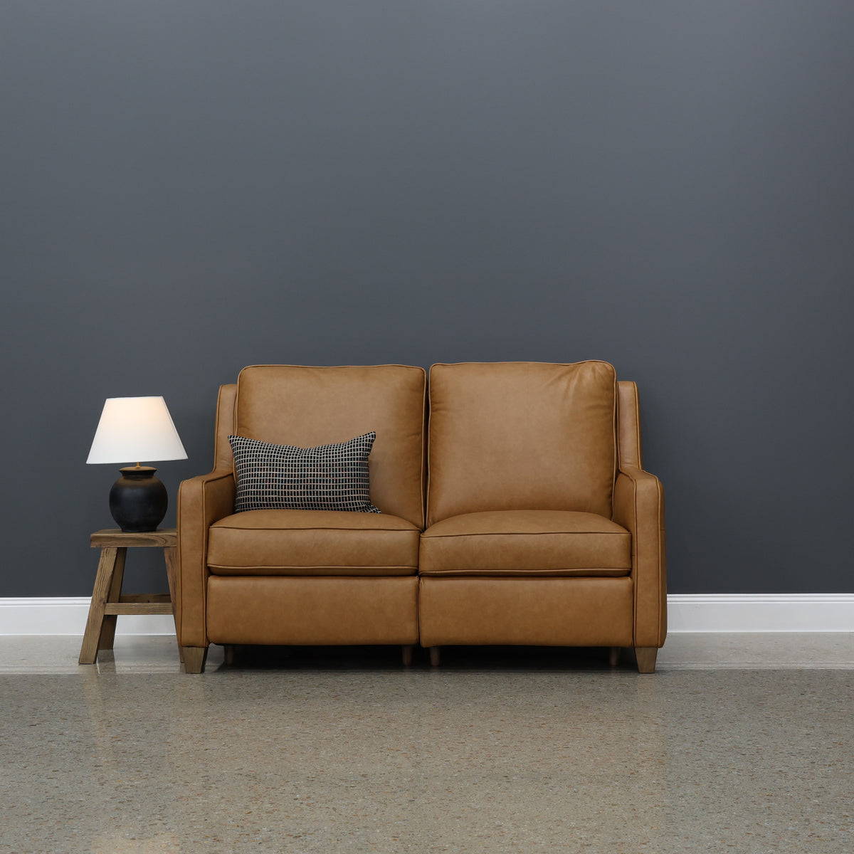 Adelaide Electric Loveseat - Tan Leather