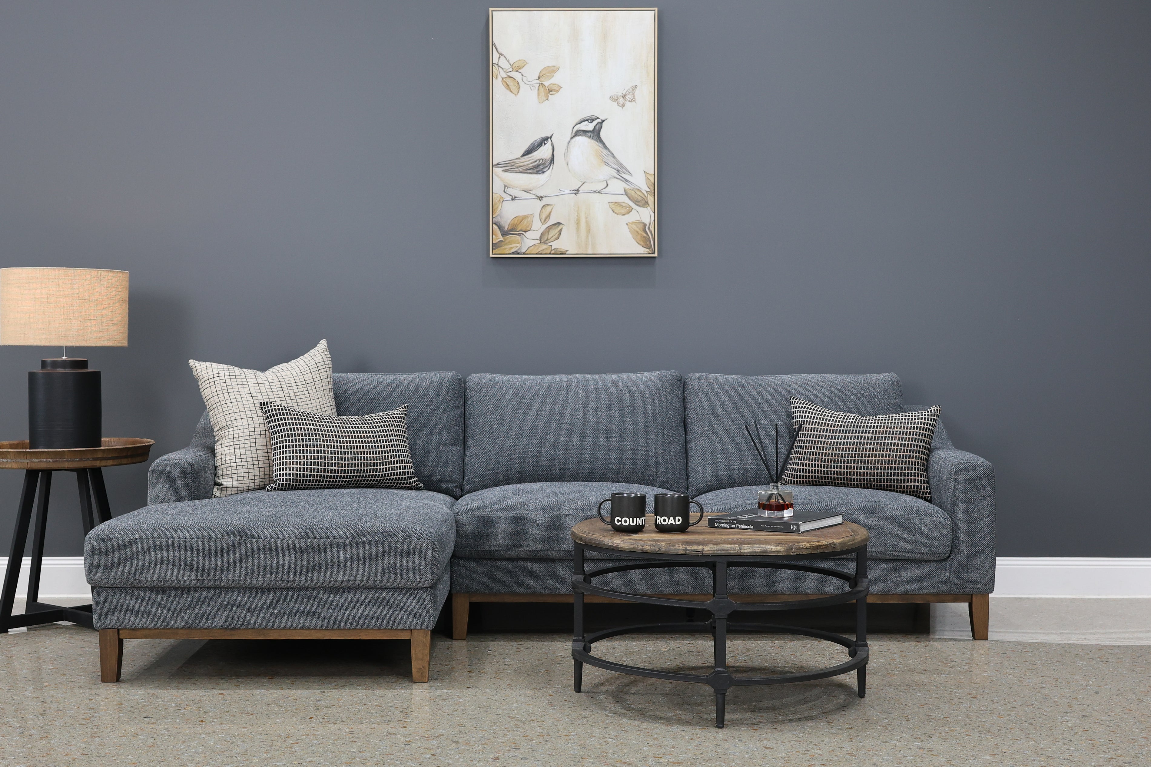 Rosebud Sofa Chaise - Grey