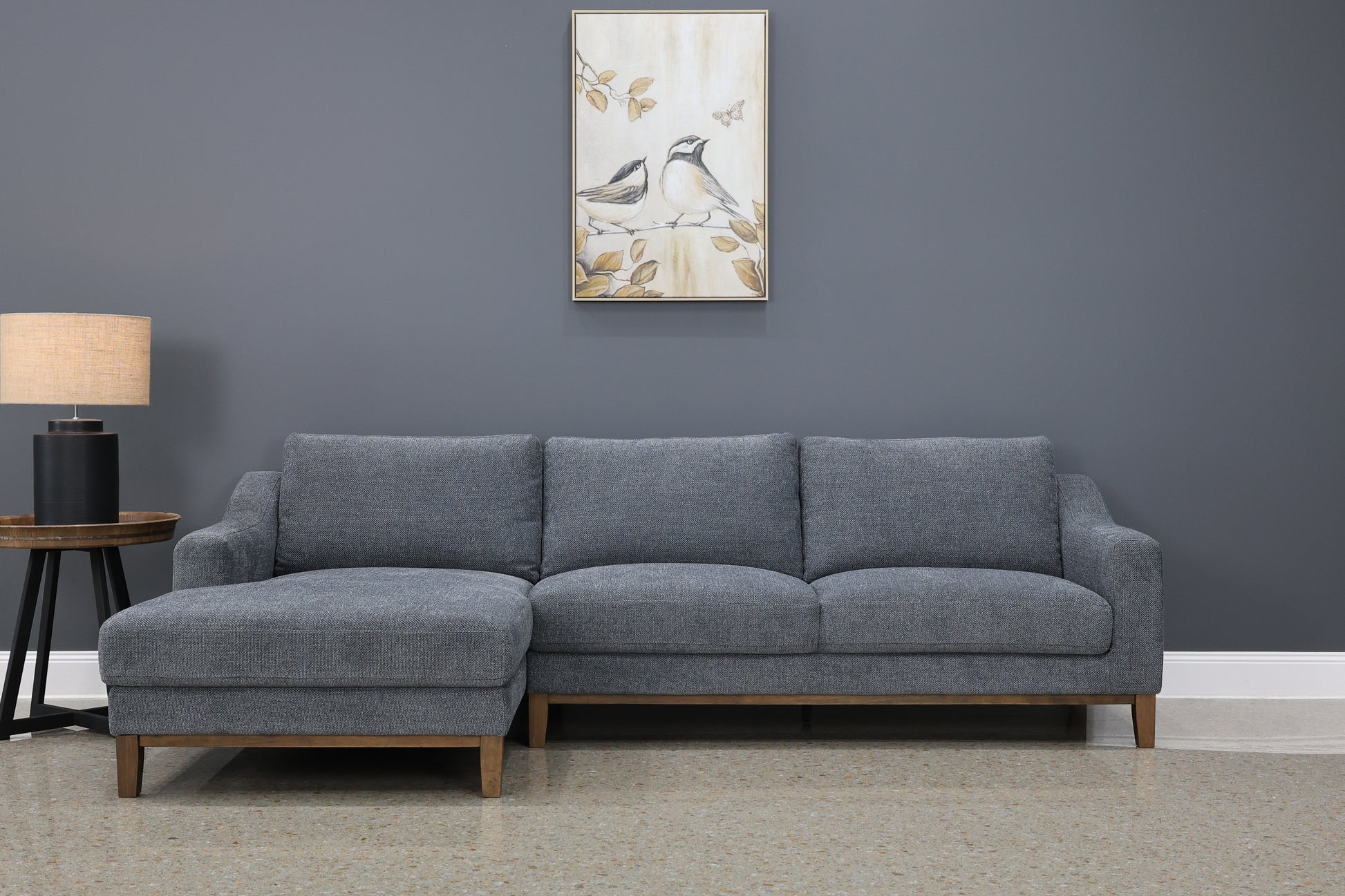 Rosebud Sofa Chaise - Grey