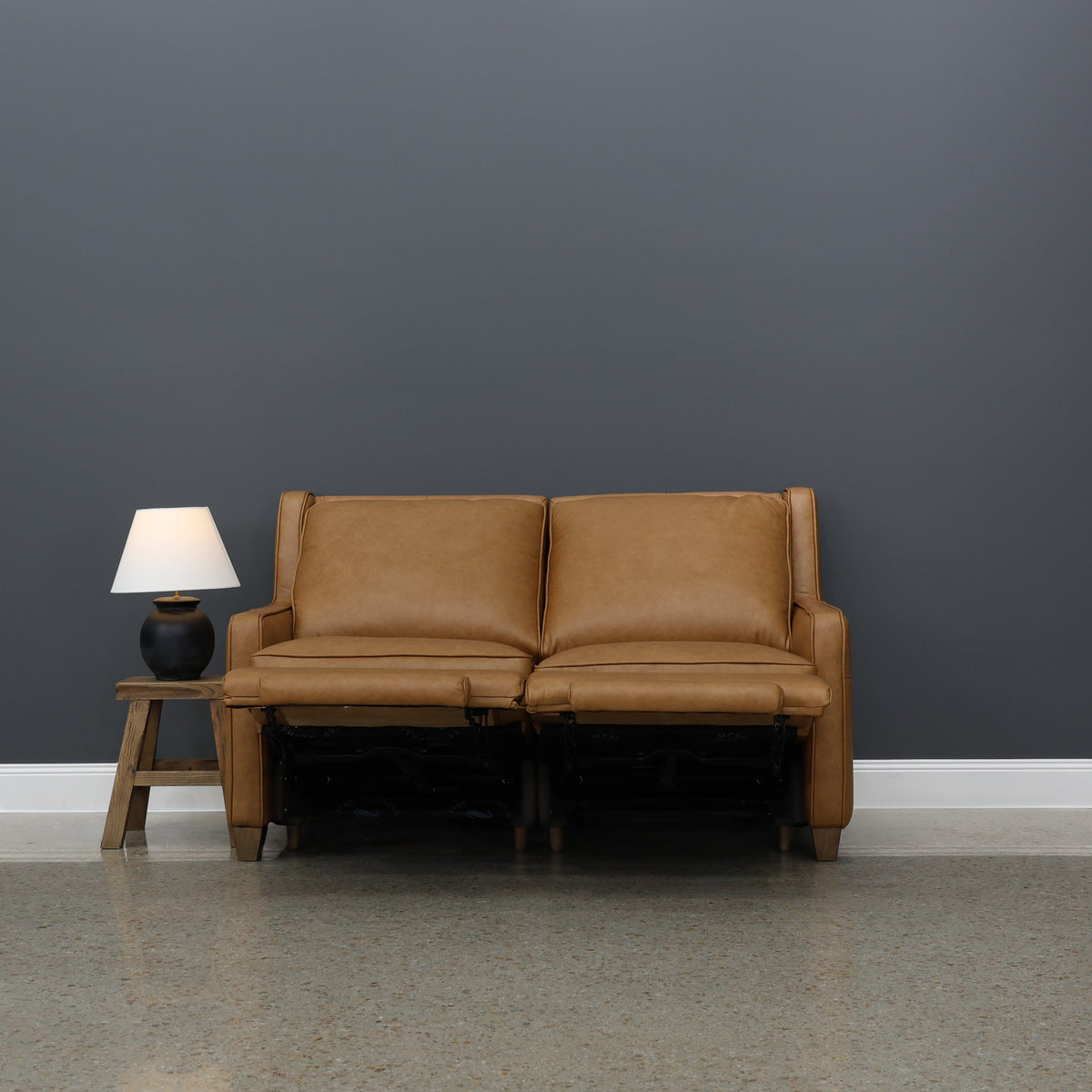 Adelaide Electric Loveseat - Tan Leather