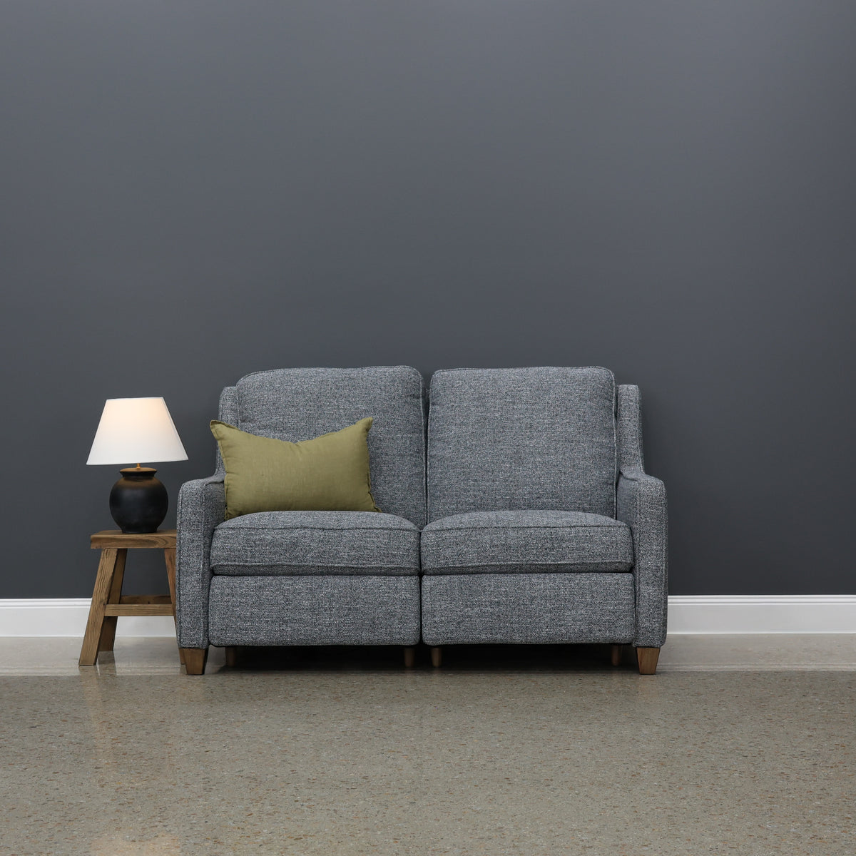 Adelaide Electric Loveseat - Soft Charcoal