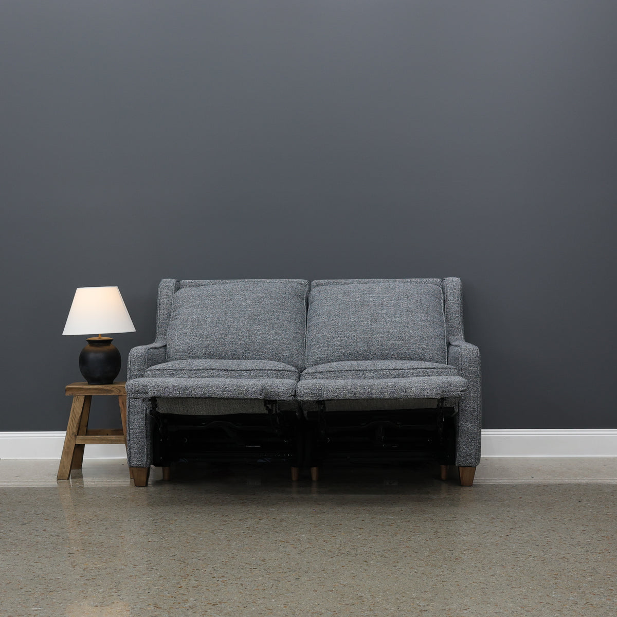 Adelaide Electric Loveseat - Soft Charcoal