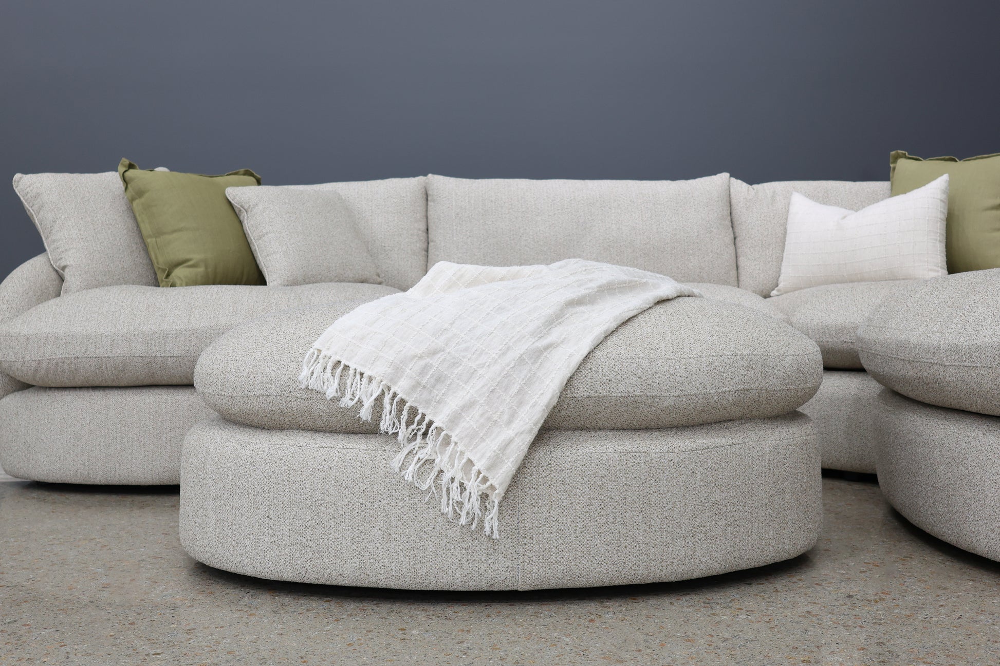 Richmond Oversized Accent Ottoman - Oatmeal