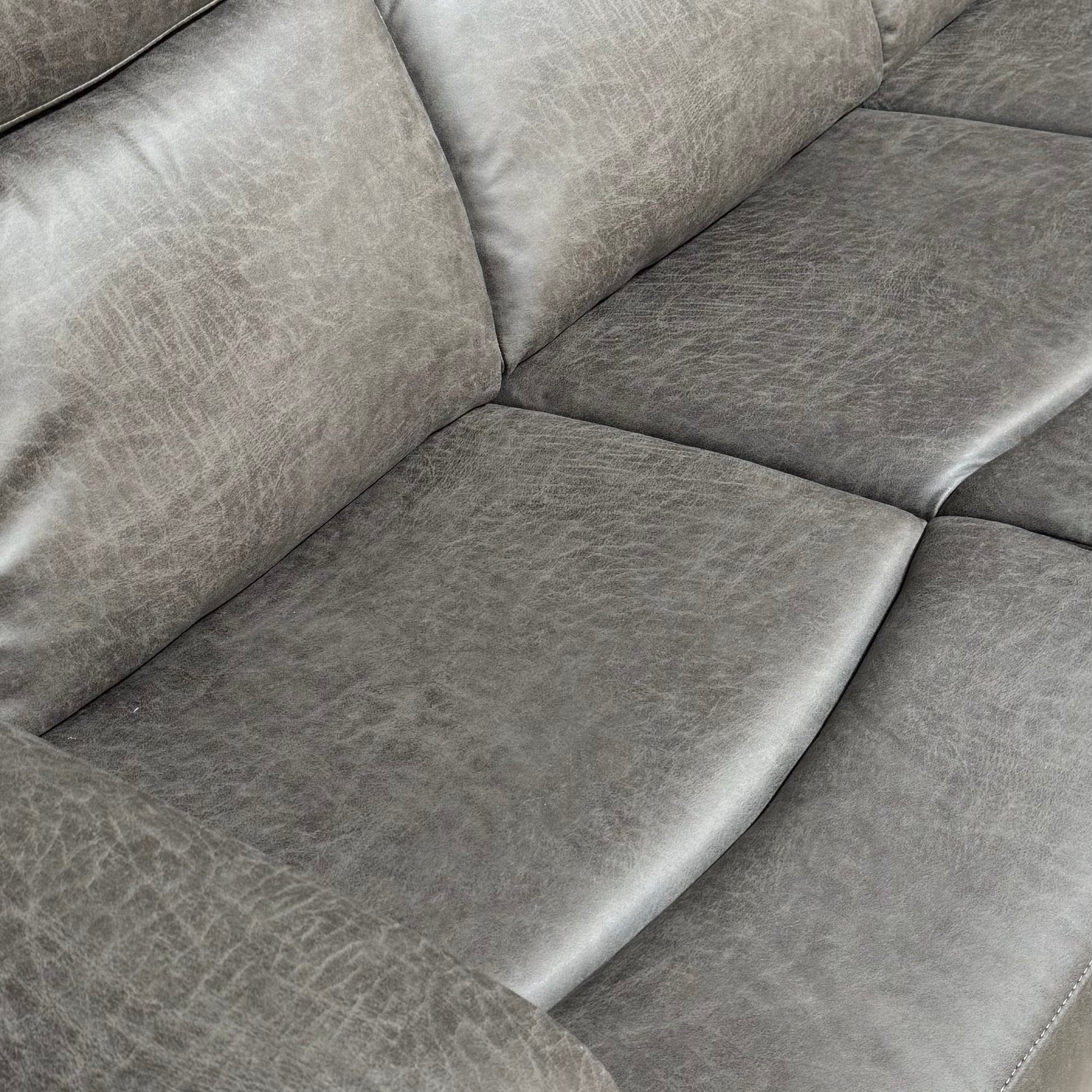 Luiz 3 Seater Electric Sofa - Black Leather Air