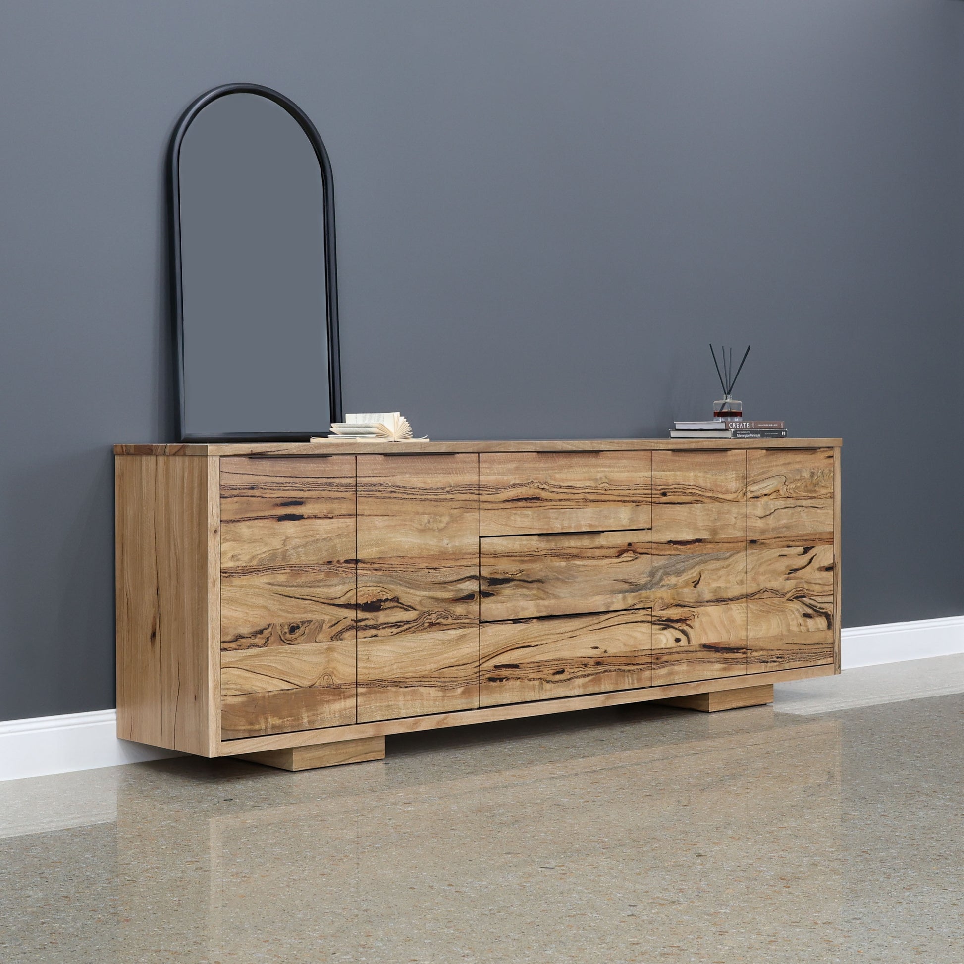 The Marri Wood Black Buffet - 245cm L
