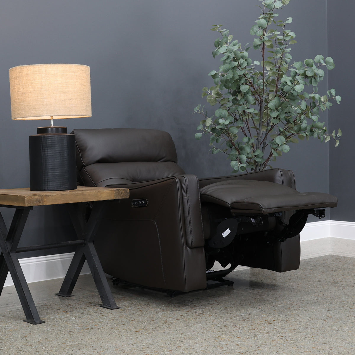 Melbourne Electric Recliner - Dark Brown Leather
