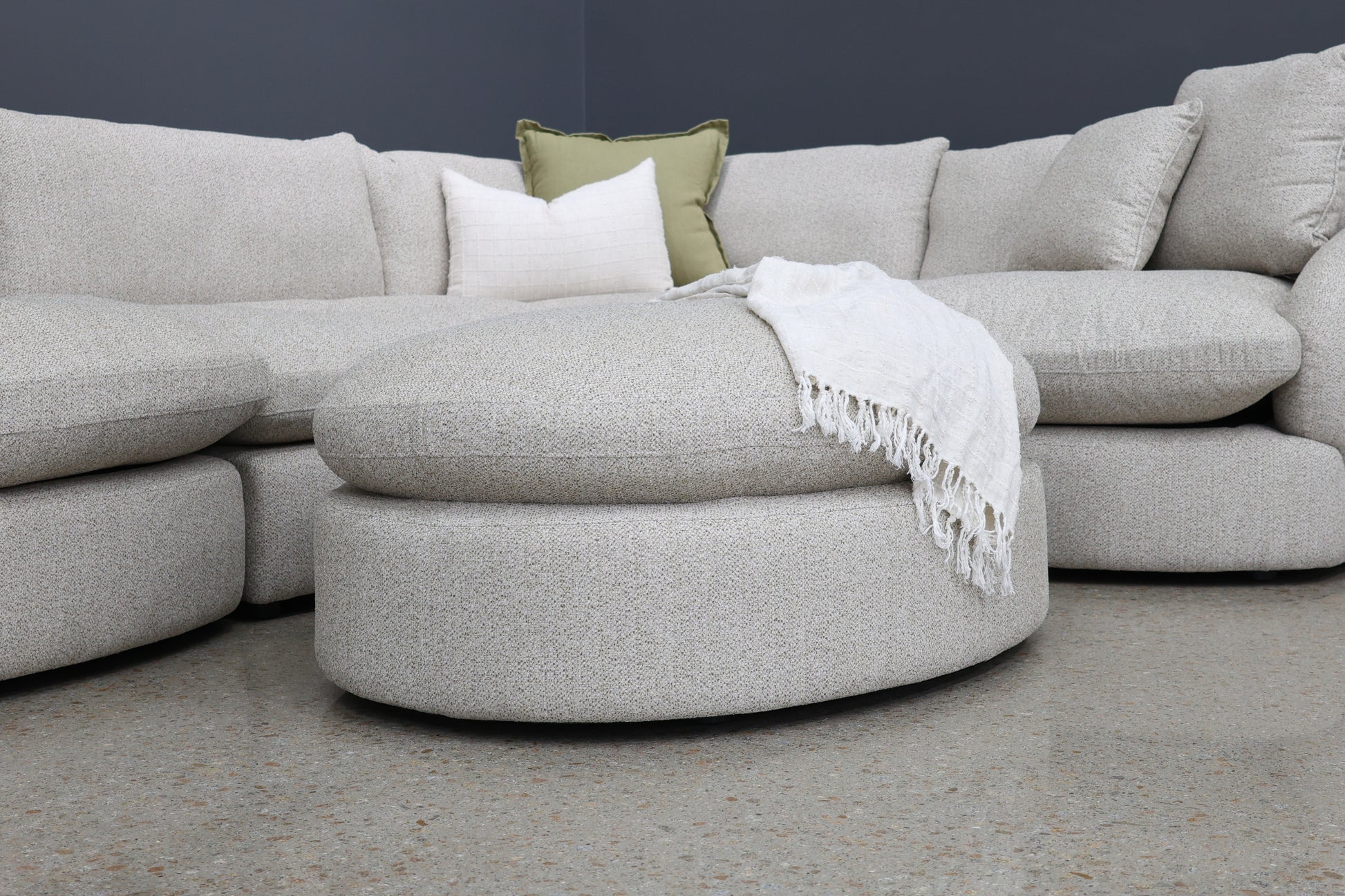 Richmond Oversized Accent Ottoman - Oatmeal