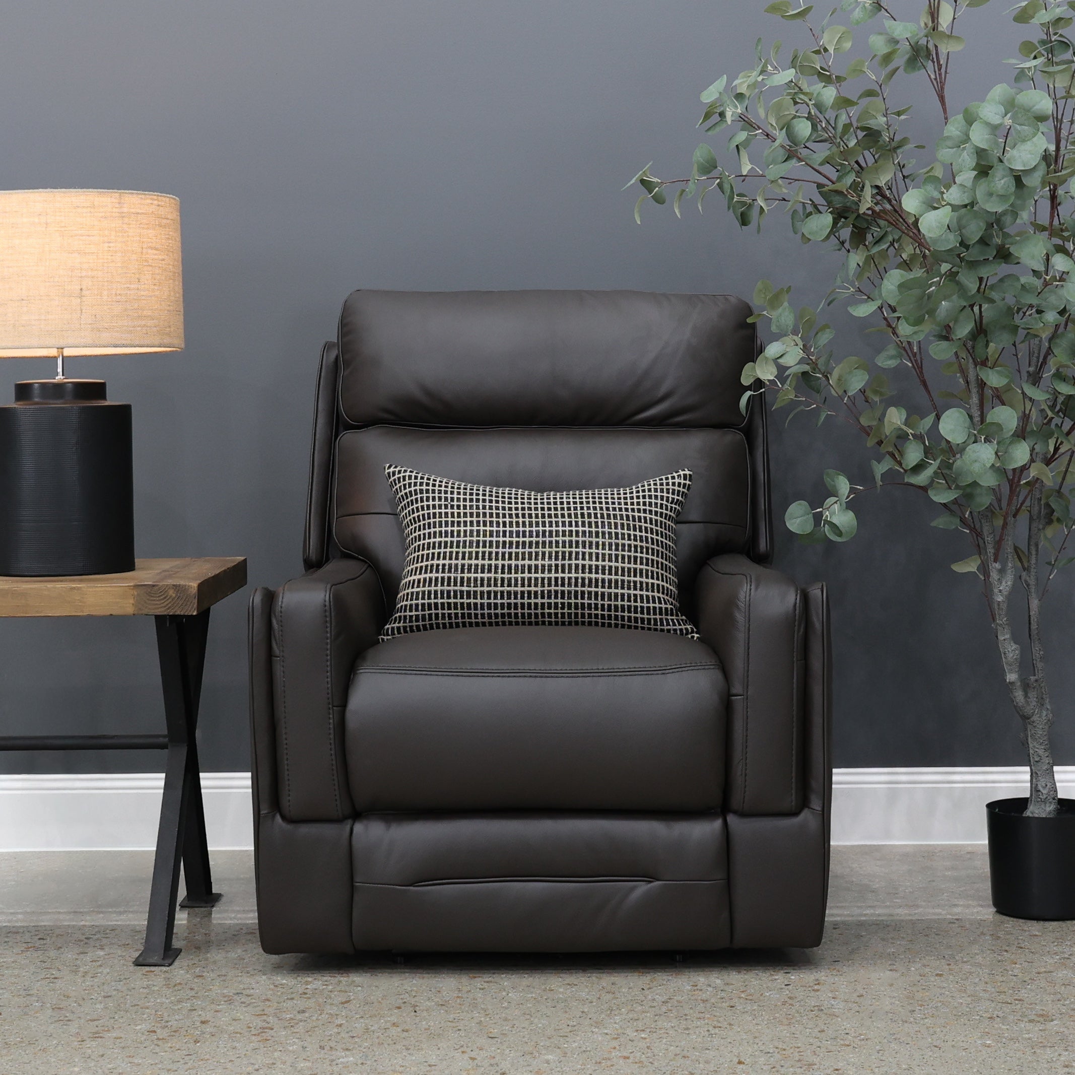 Melbourne Electric Recliner - Dark Brown Leather