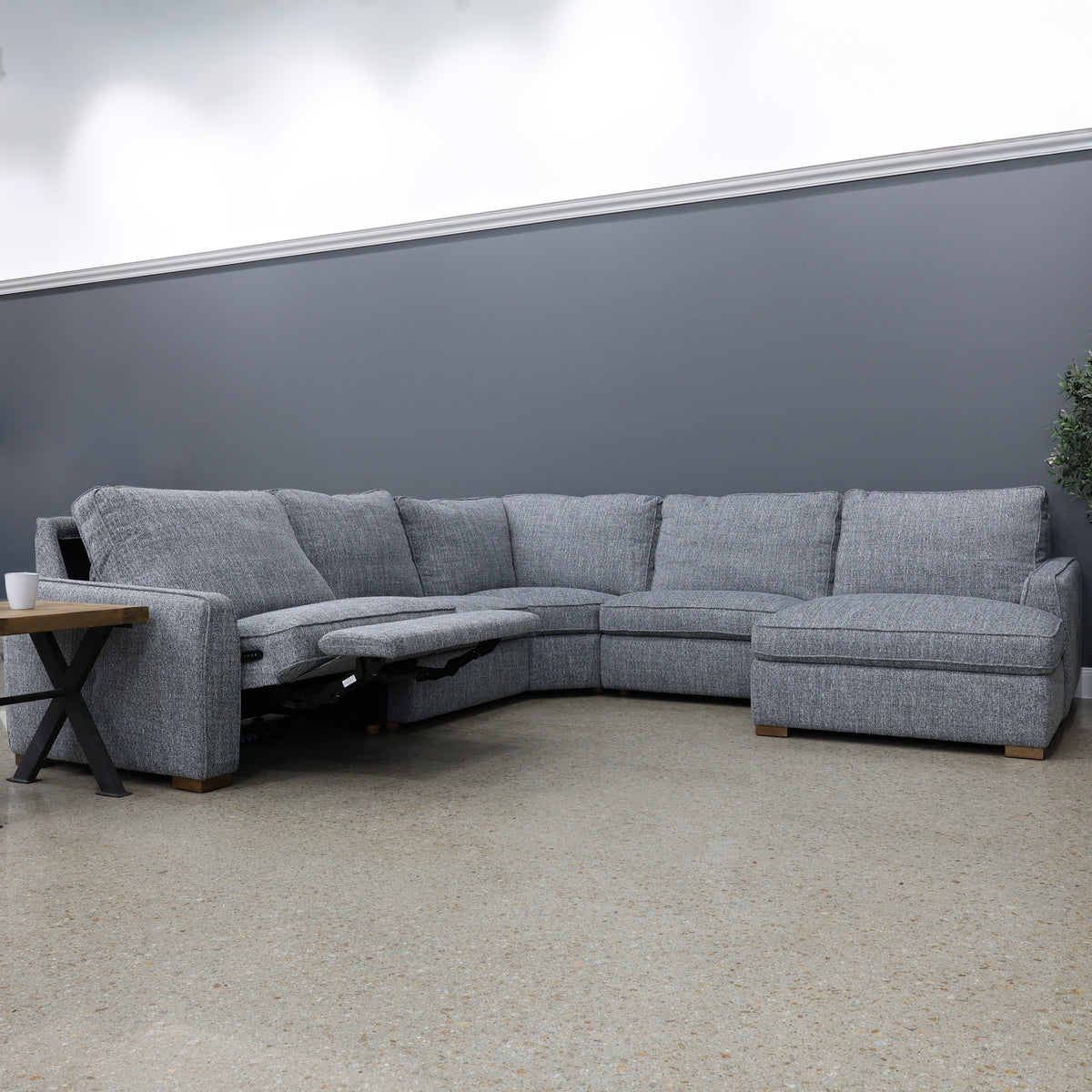 Apollo Bay Corner Lounge w/ RHF Chaise - Soft Charcoal