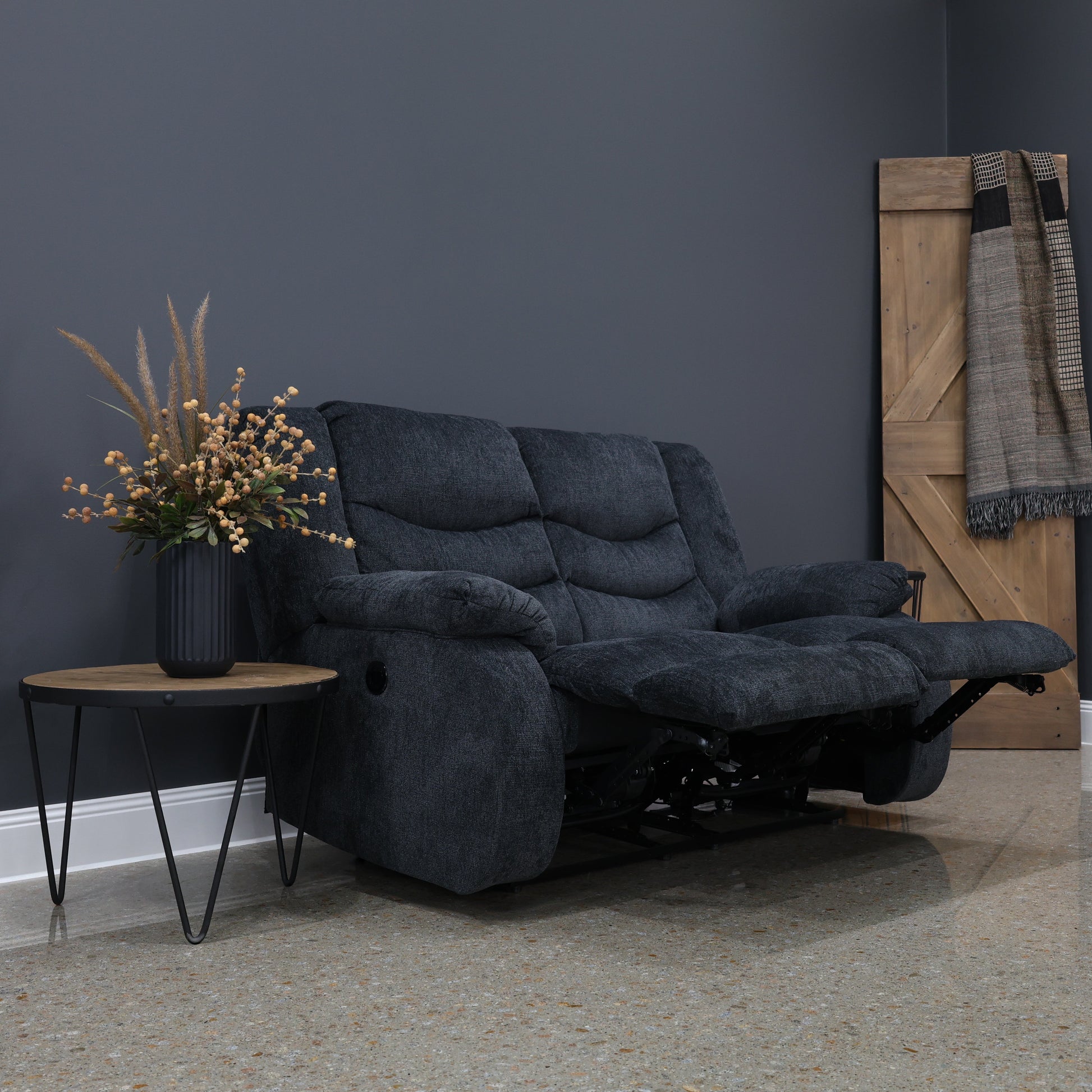 Werribee Electric Reclining Loveseat - Caviar