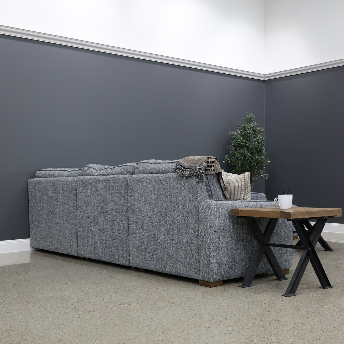 Apollo Bay Corner Lounge w/ RHF Chaise - Soft Charcoal