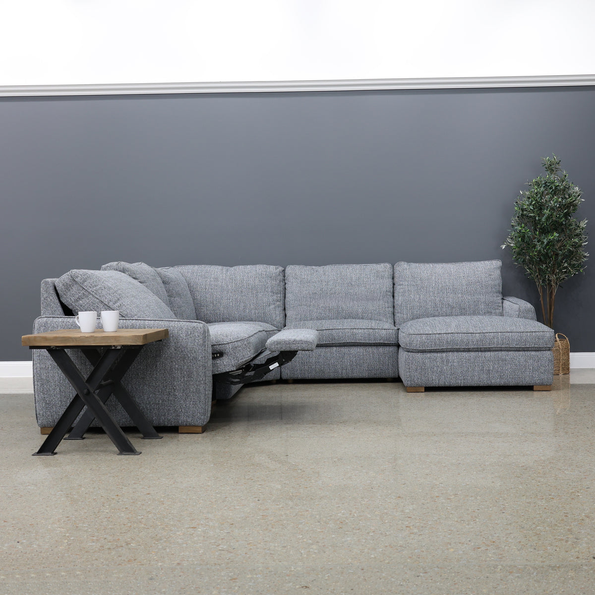 Apollo Bay Corner Lounge w/ RHF Chaise - Soft Charcoal
