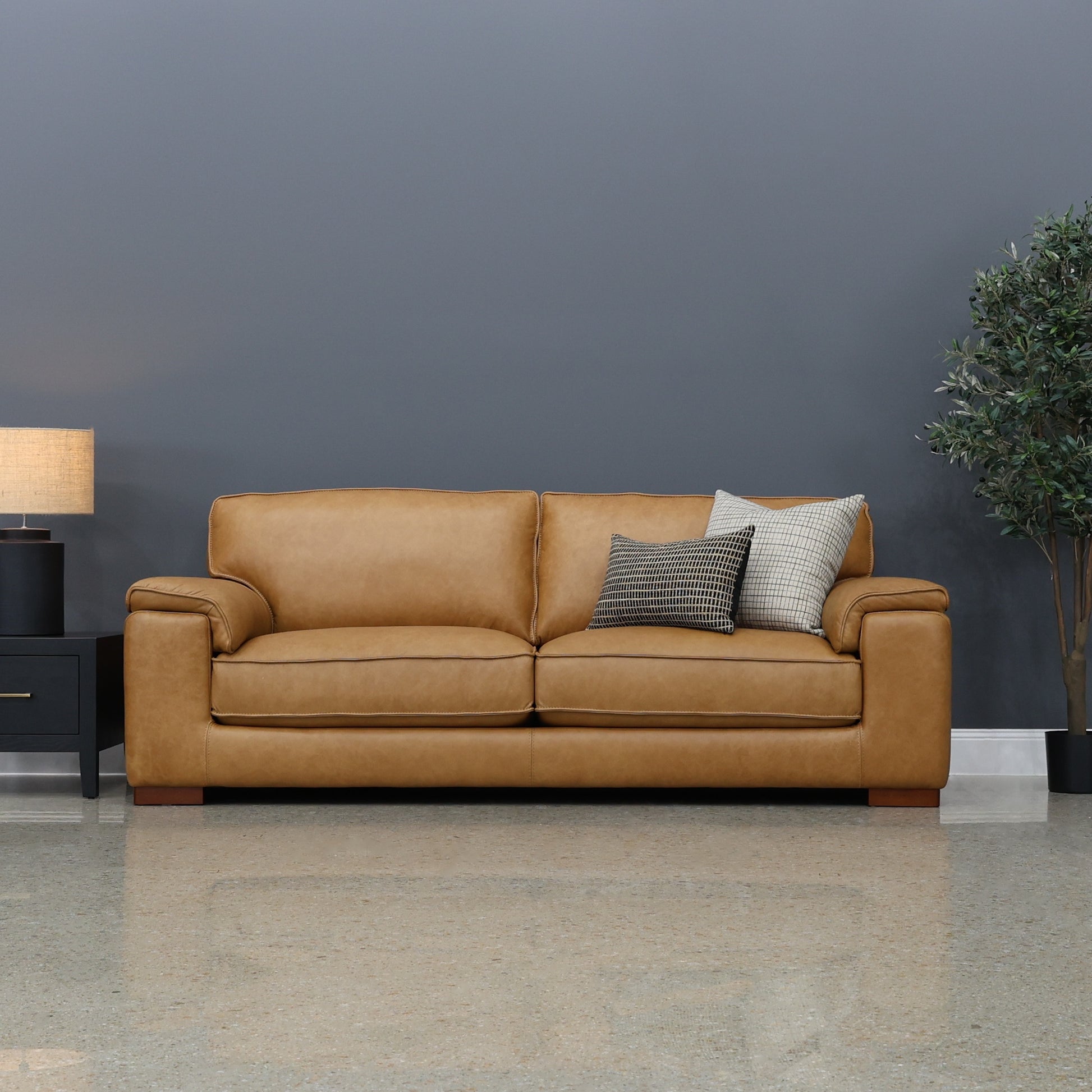 Rostrevor 3 Seater Sofa - Tan Leather