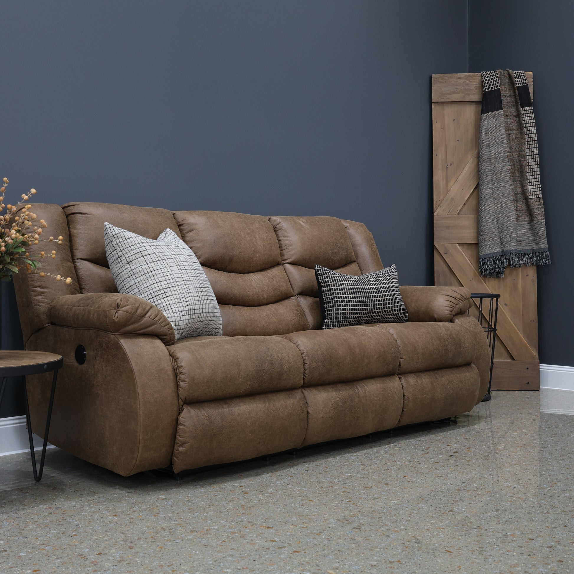 Werribee Electric Reclining Sofa - Tan
