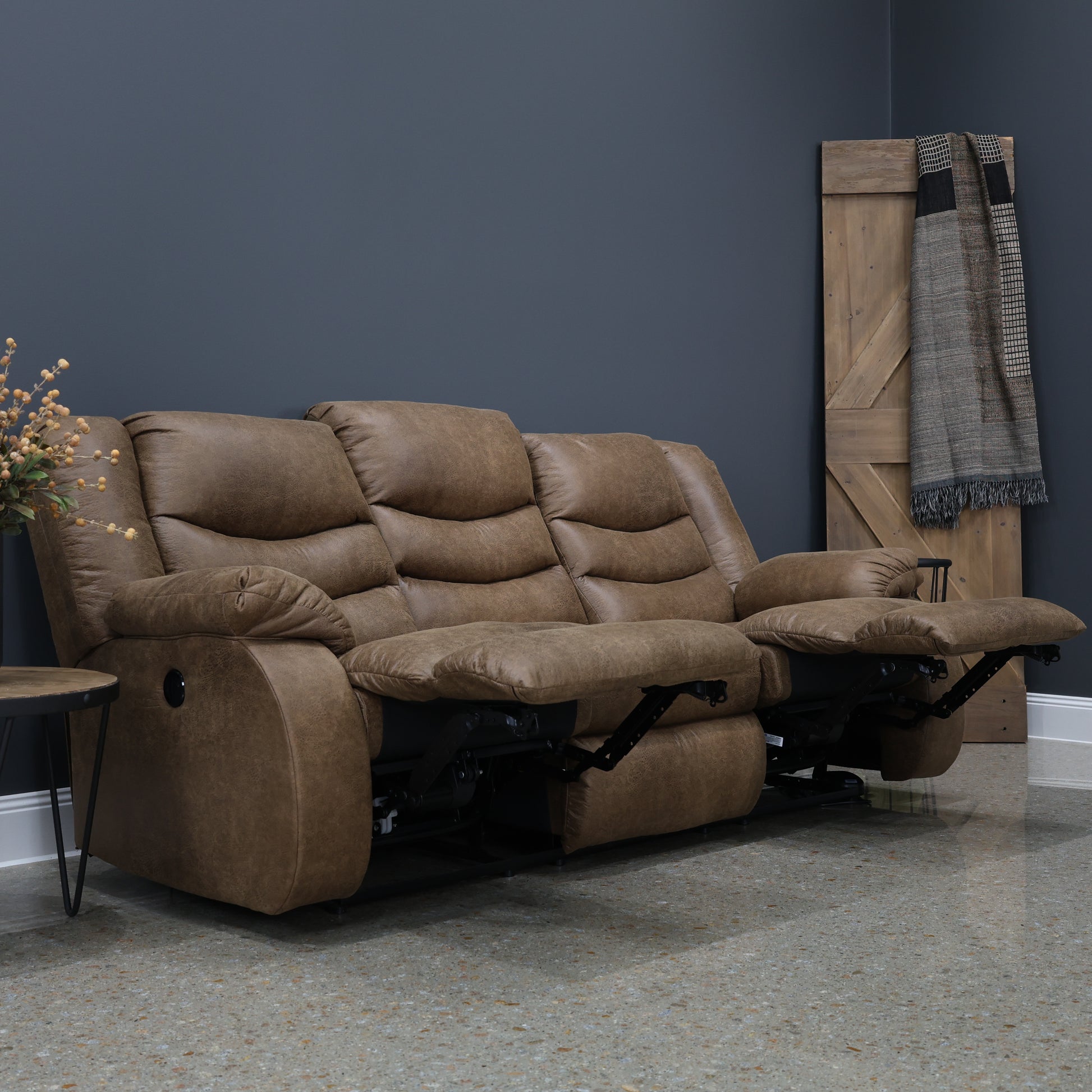 Werribee Electric Reclining Sofa - Tan