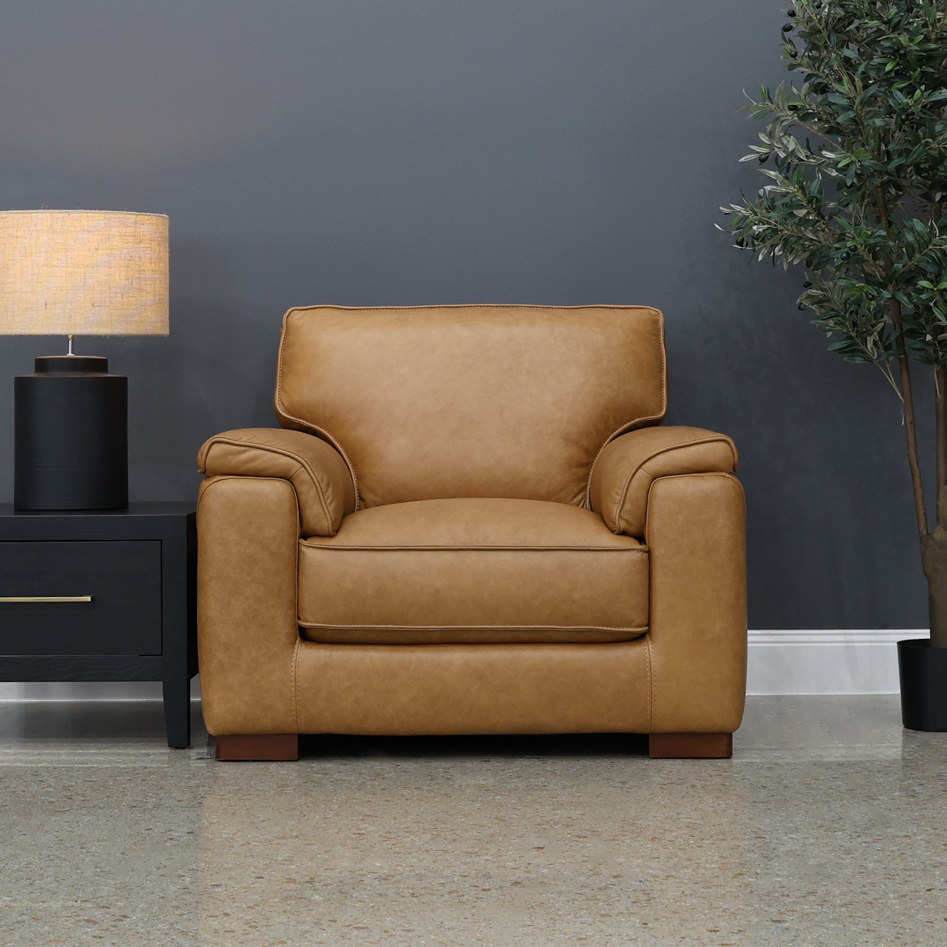 Rostrevor Armchair - Tan Leather