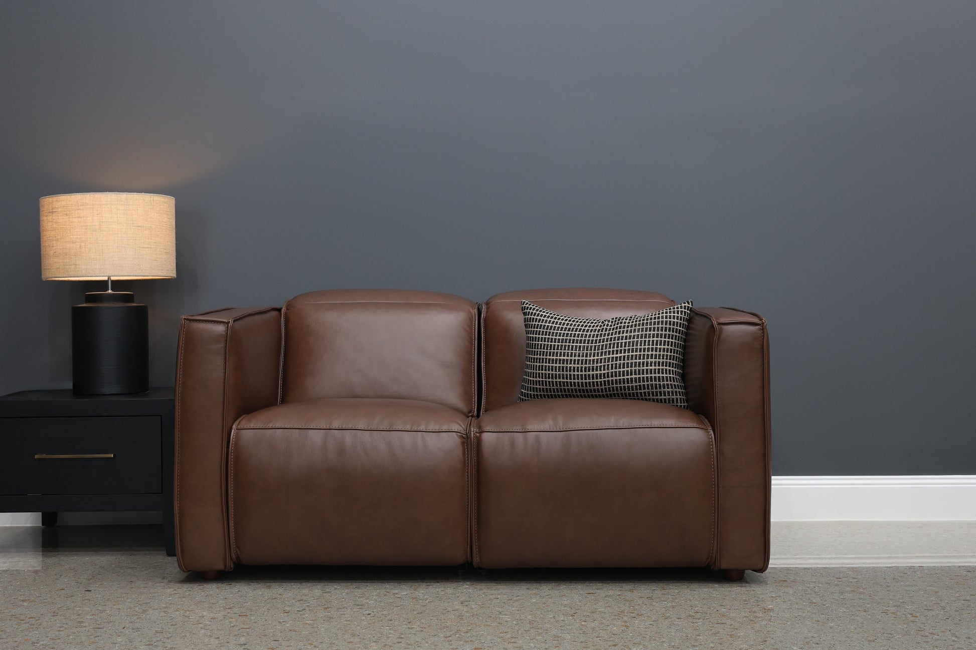 Albury 2 Seater Dual Motor Sofa - Chestnut Leather