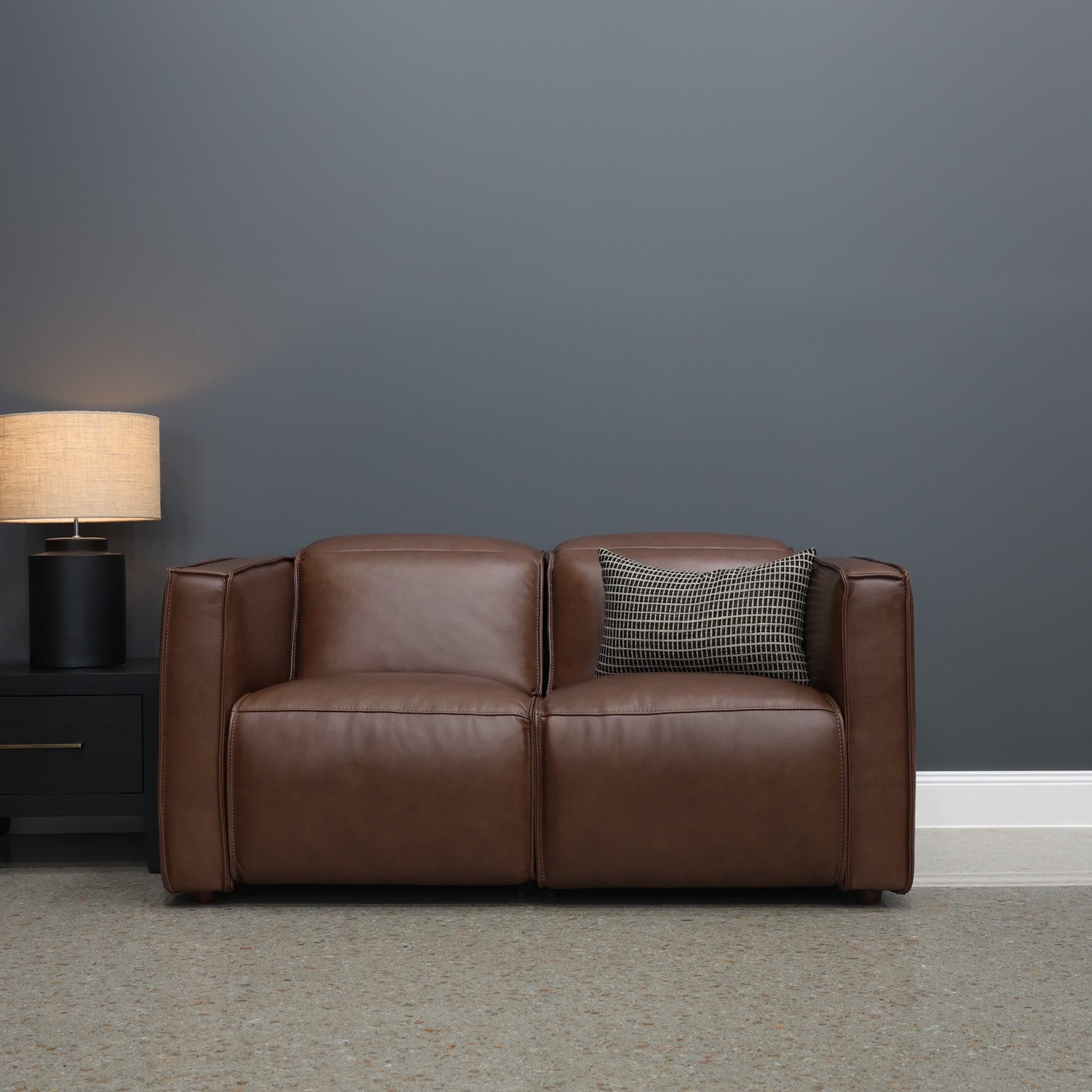 Albury 2 Seater Dual Motor Sofa - Chestnut Leather
