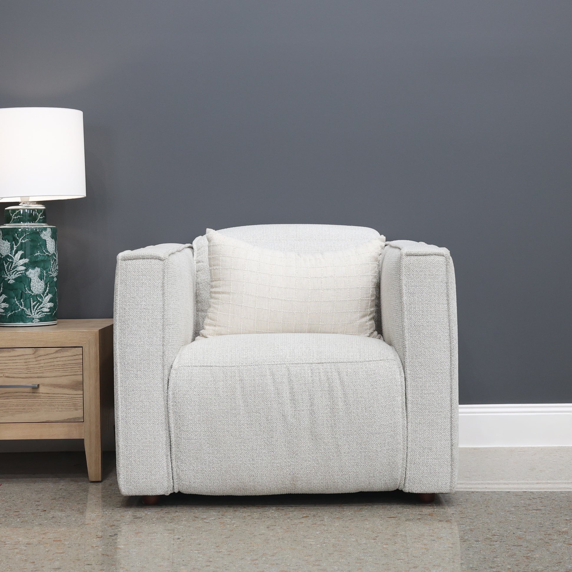 Albury Dual Motor Recliner - Natural Fabric