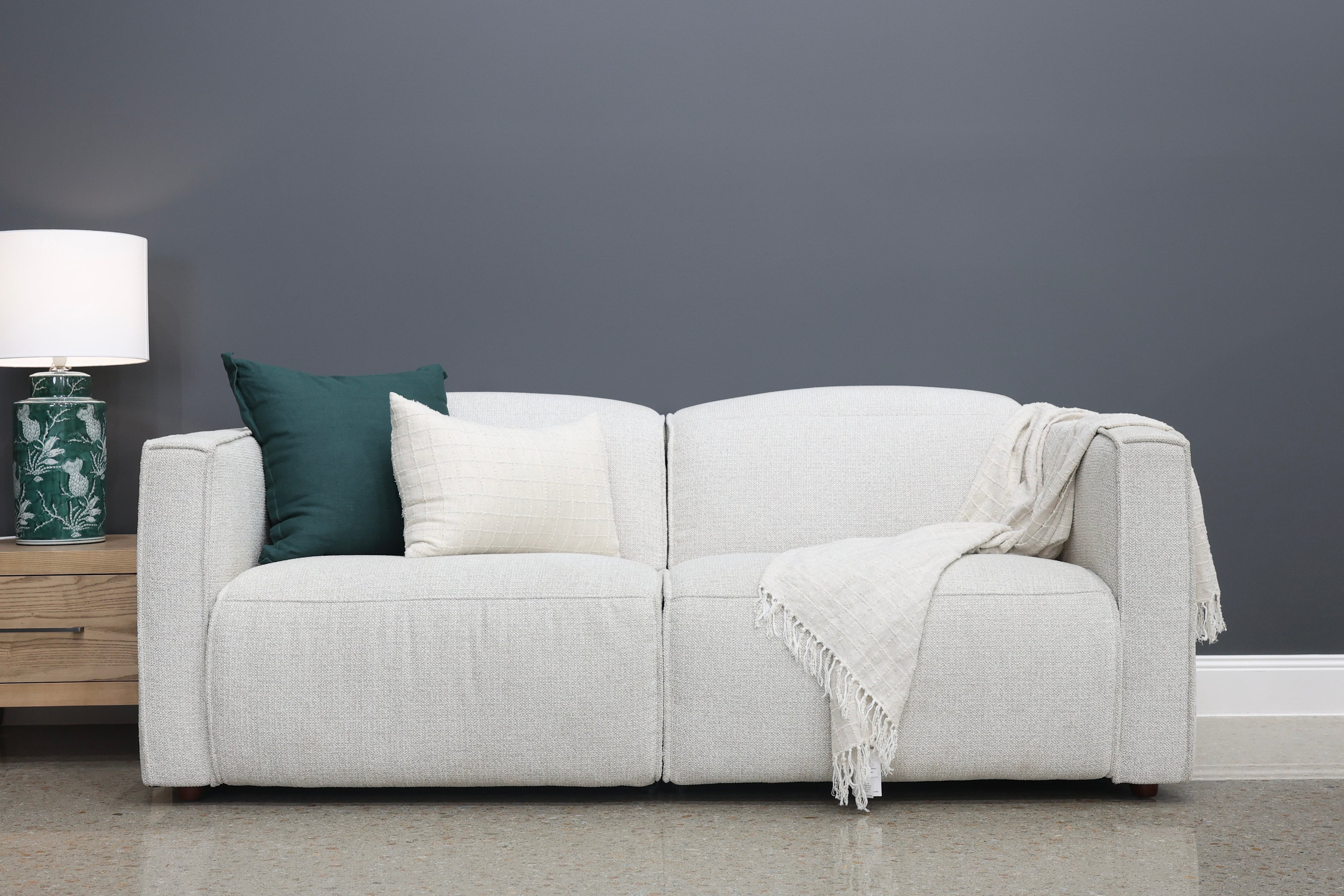 Albury 3 Seater Dual Motor Sofa - Natural Fabric