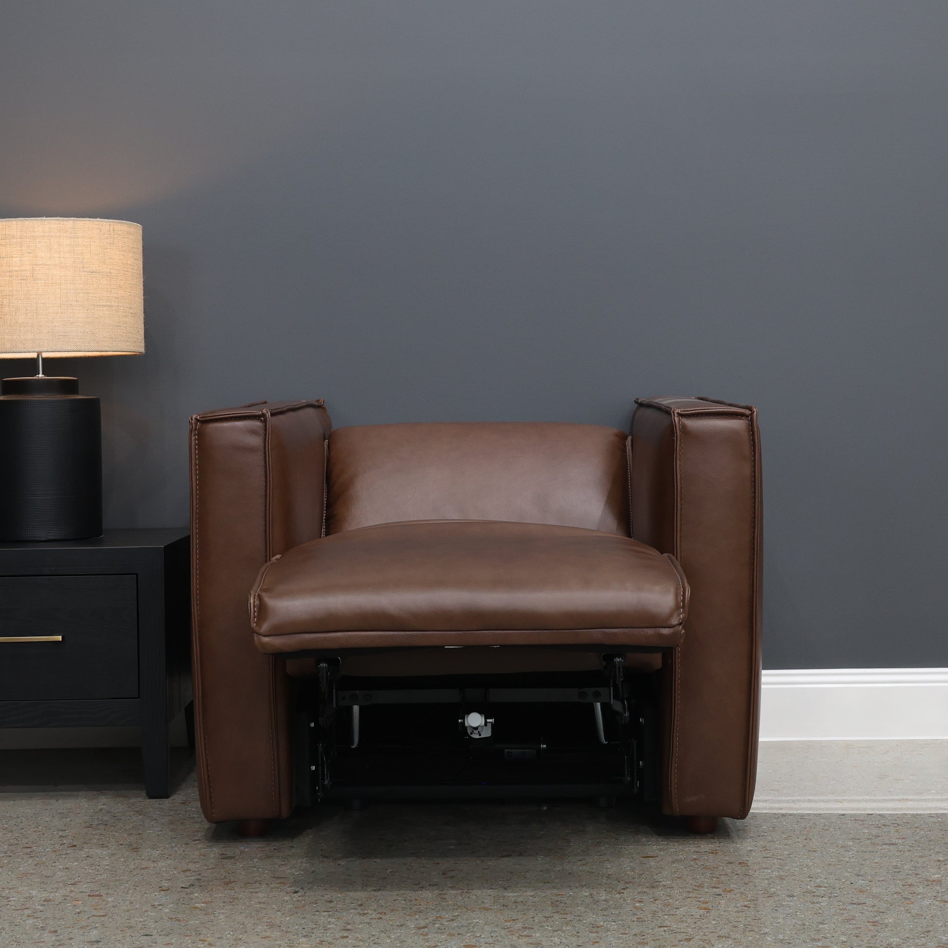 Albury Dual Motor Recliner - Chestnut Leather