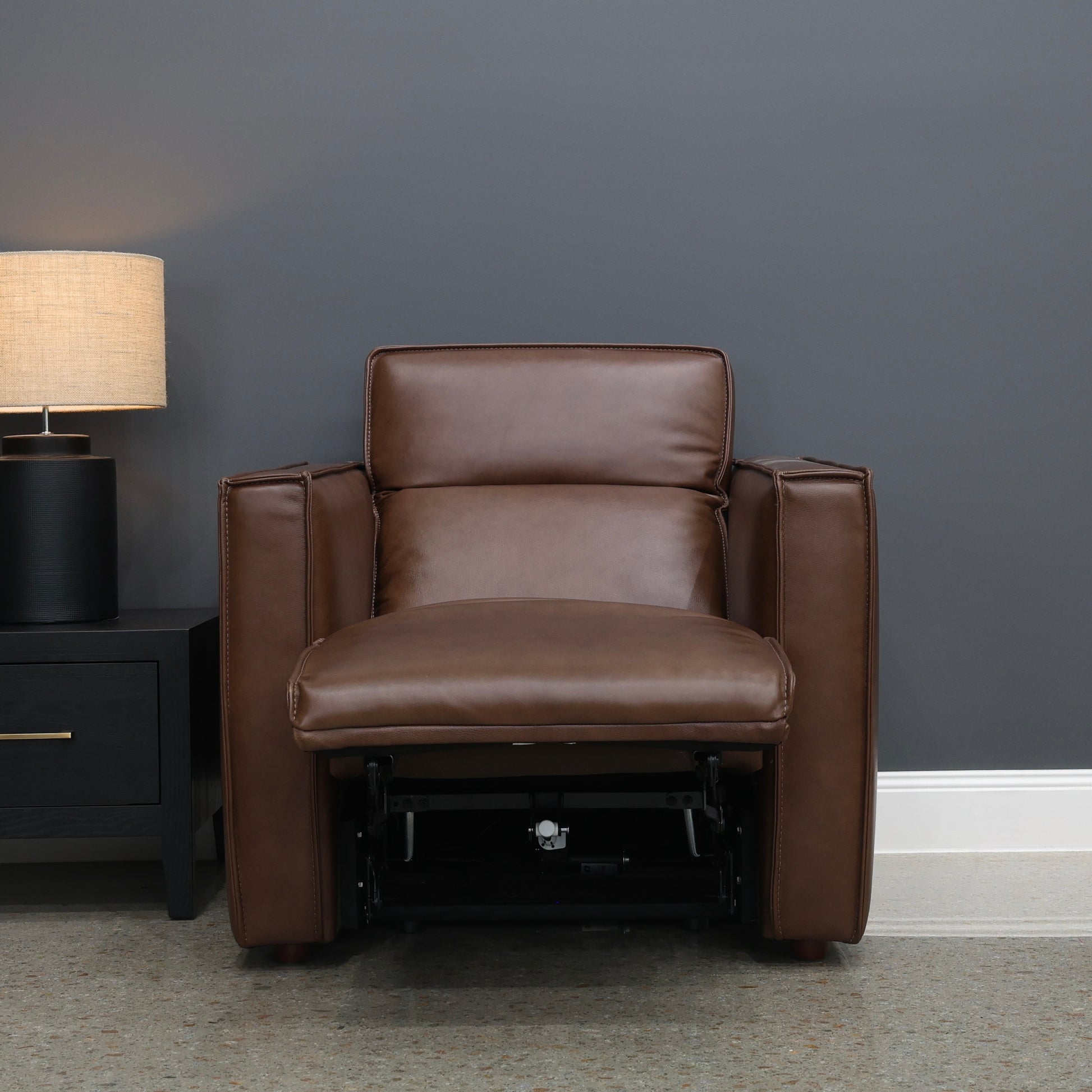 Albury Dual Motor Recliner - Chestnut Leather