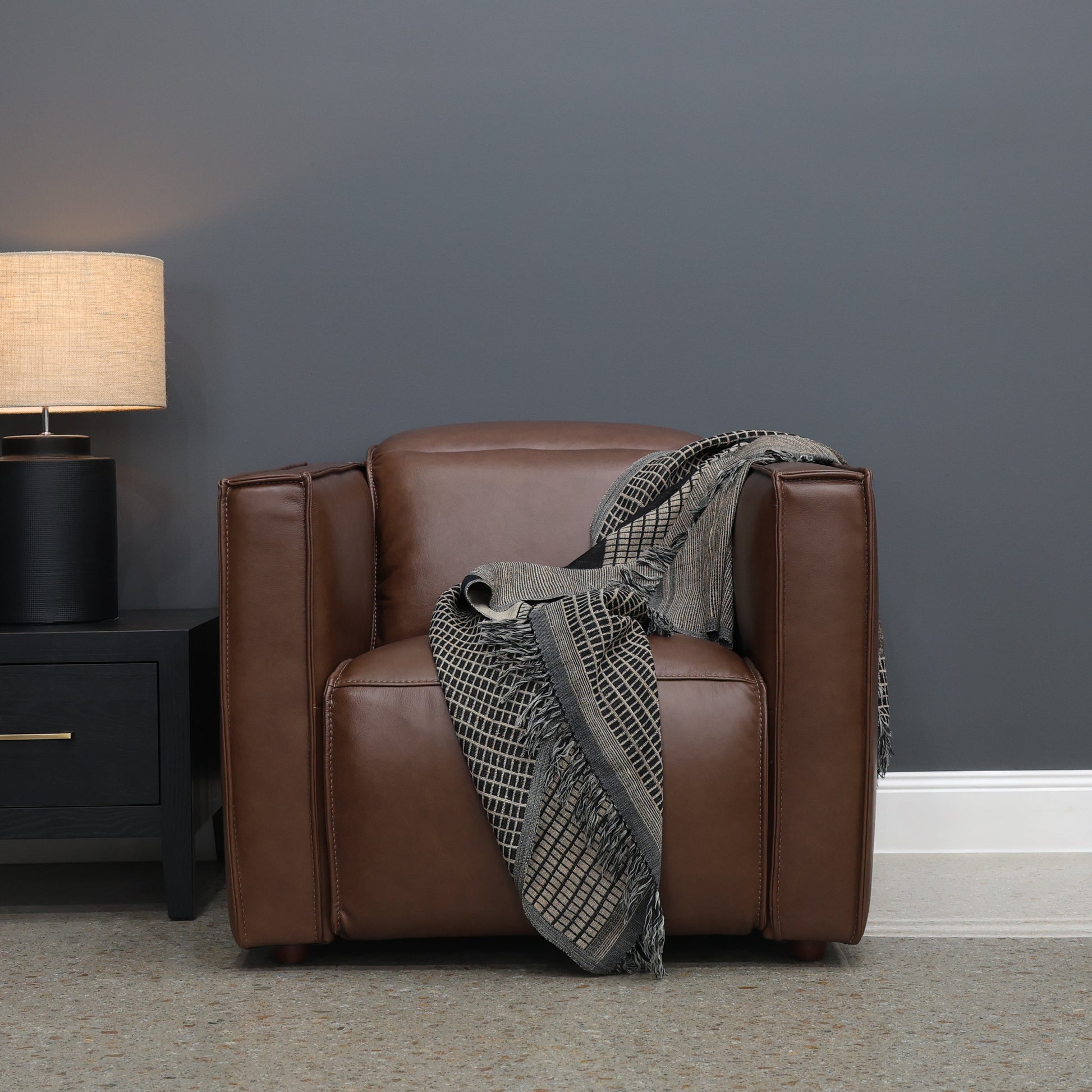 Albury Dual Motor Recliner - Chestnut Leather