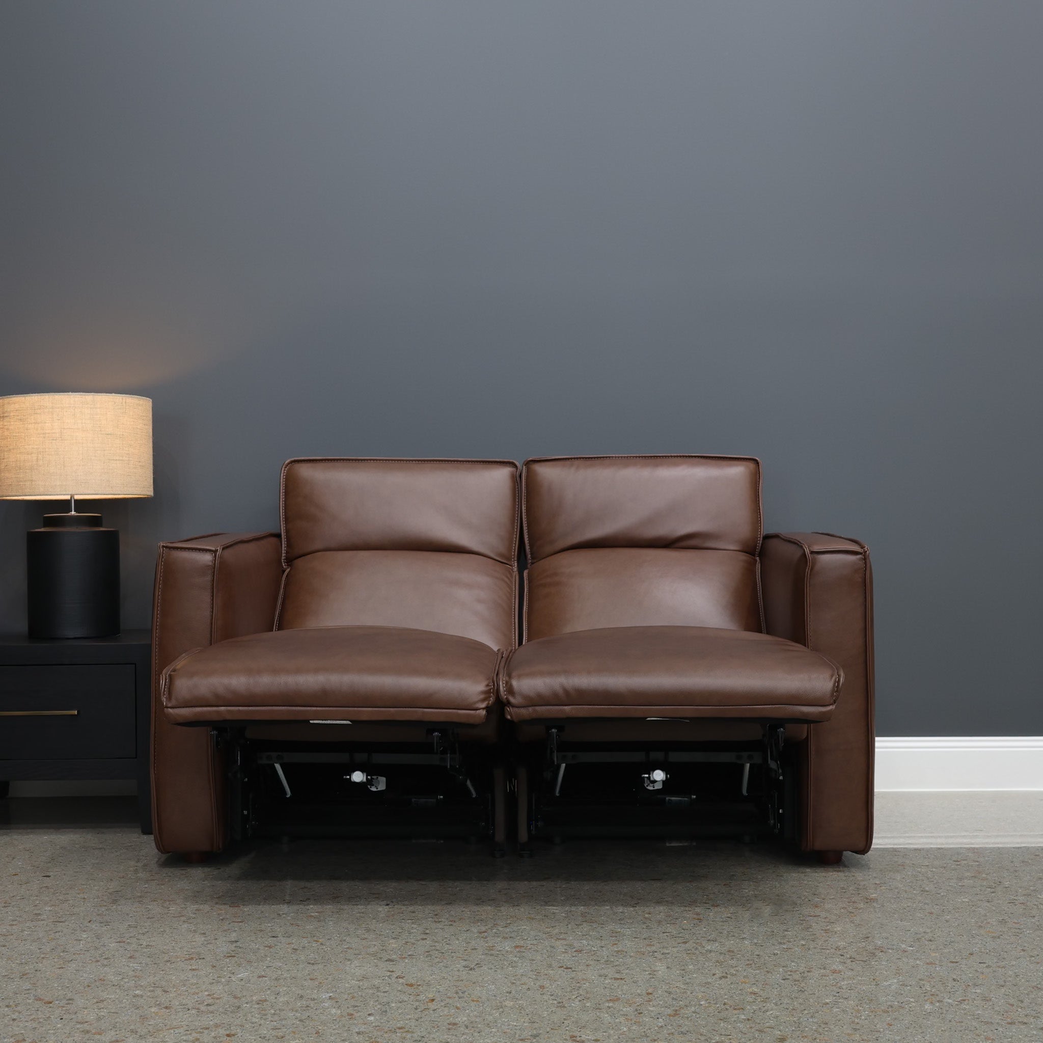Albury 2 Seater Dual Motor Sofa - Chestnut Leather