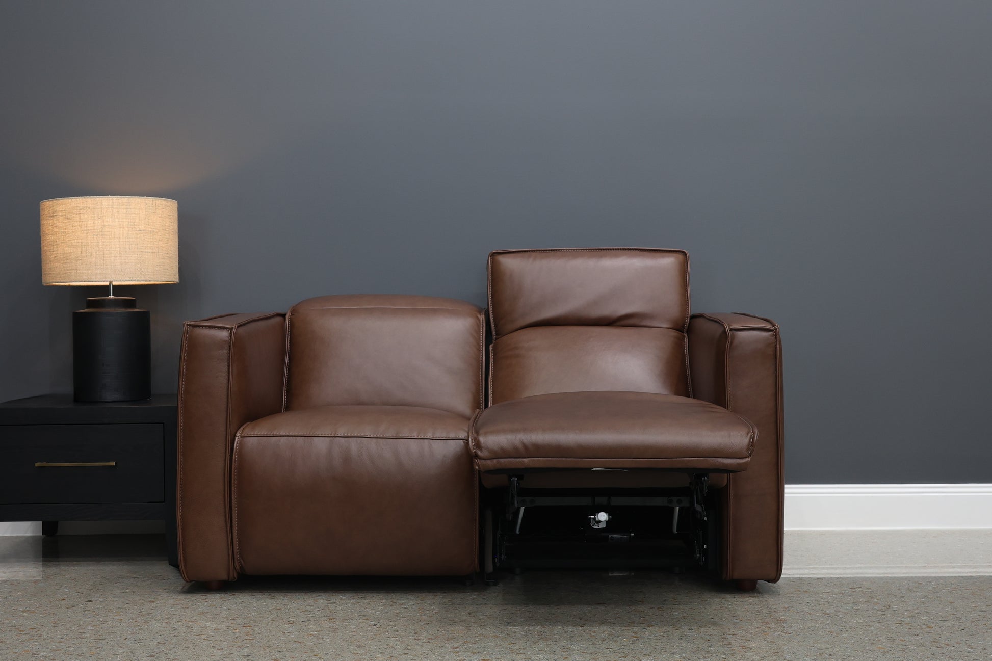 Albury 2 Seater Dual Motor Sofa - Chestnut Leather