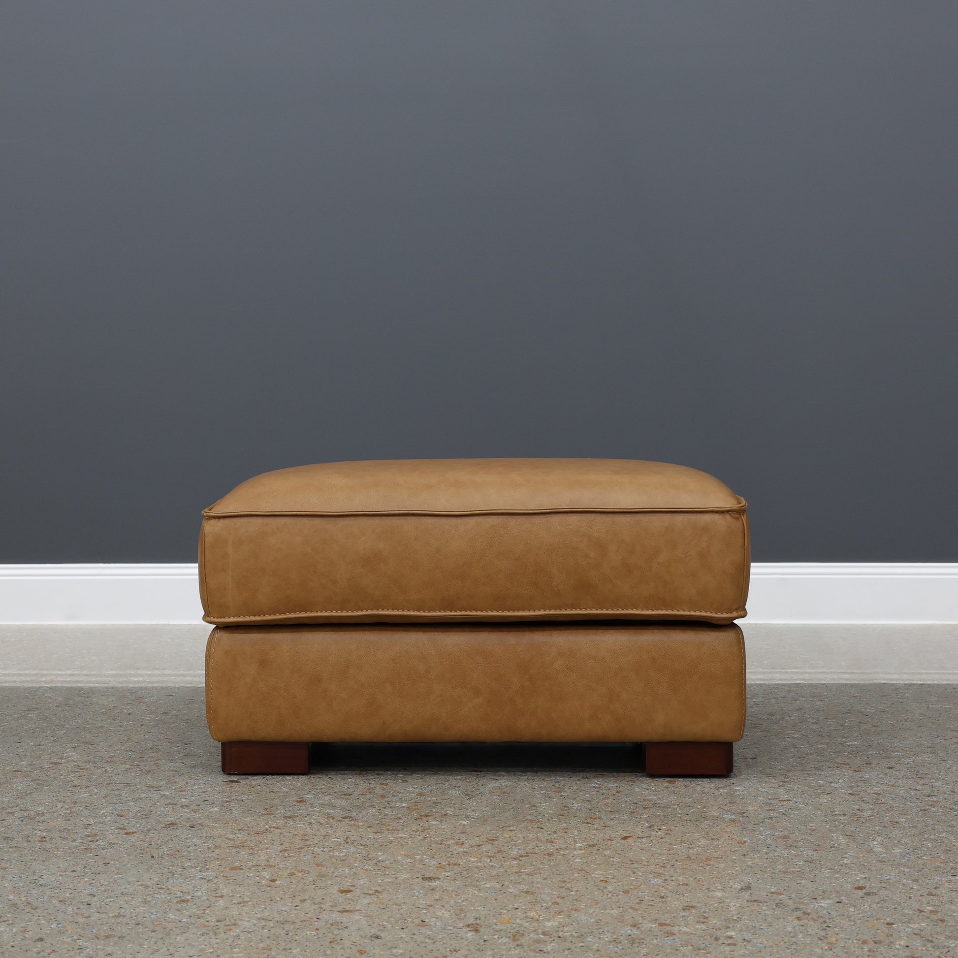 Rostrevor Ottoman With Storage - Tan Leather