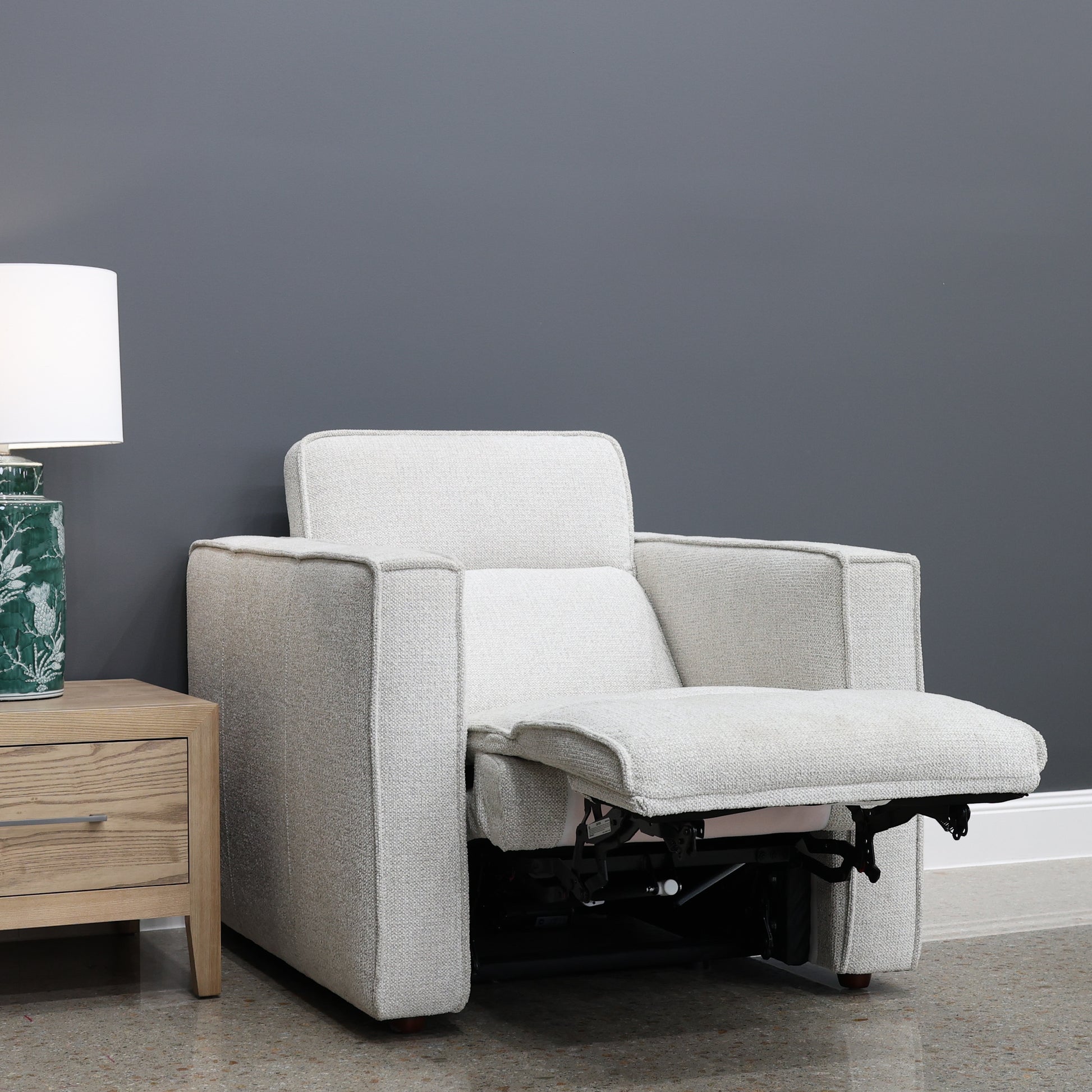 Albury Dual Motor Recliner - Natural Fabric