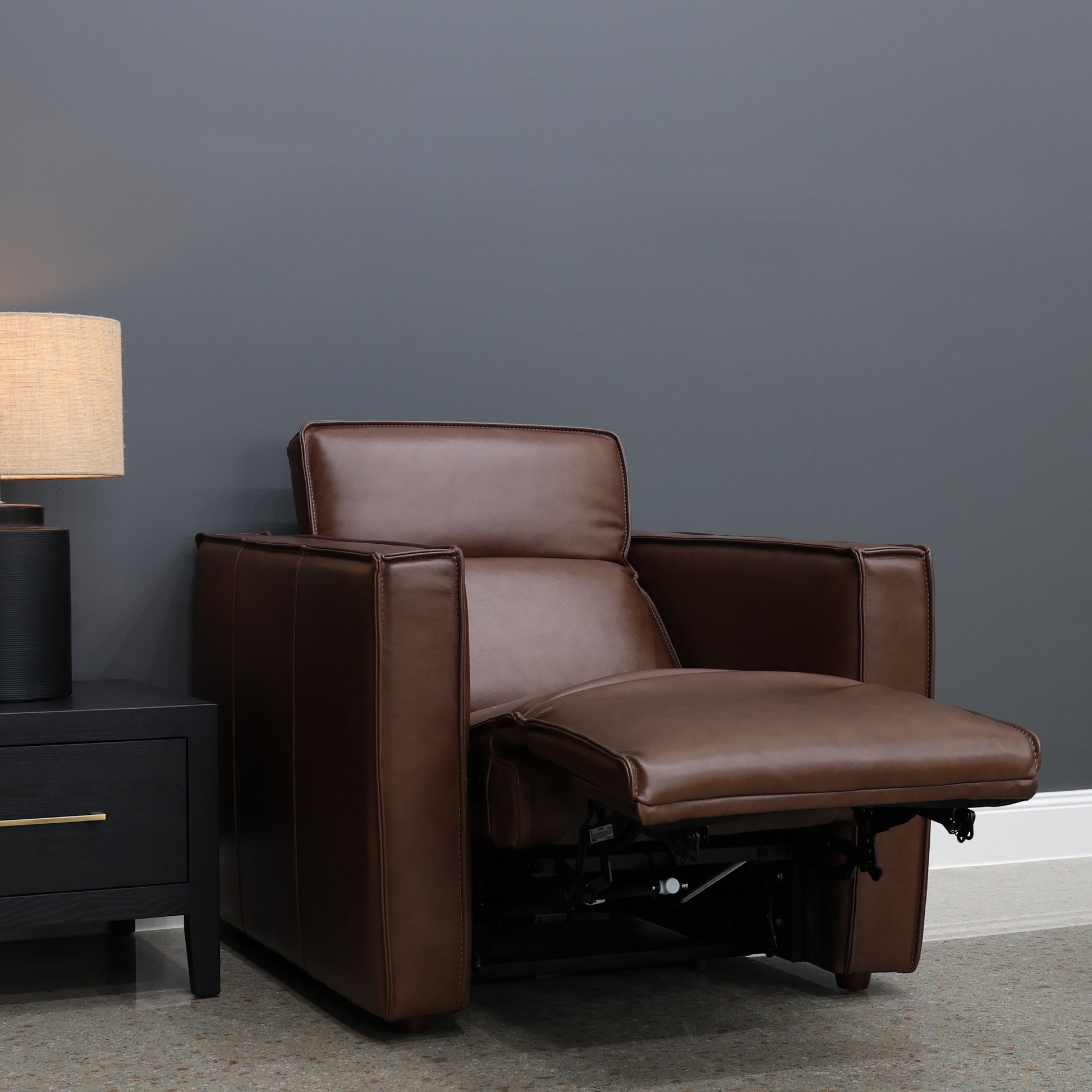 Albury Dual Motor Recliner - Chestnut Leather