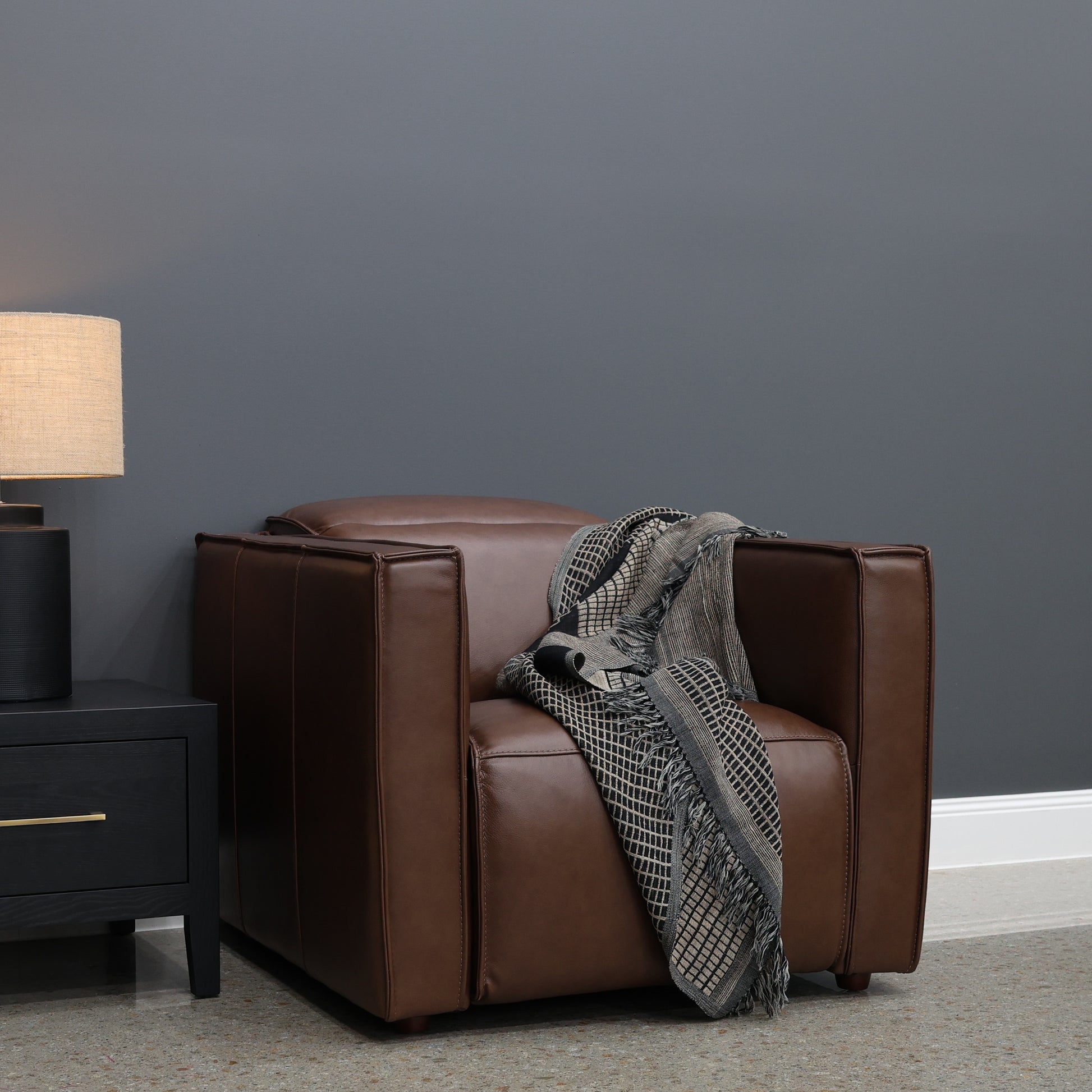 Albury Dual Motor Recliner - Chestnut Leather