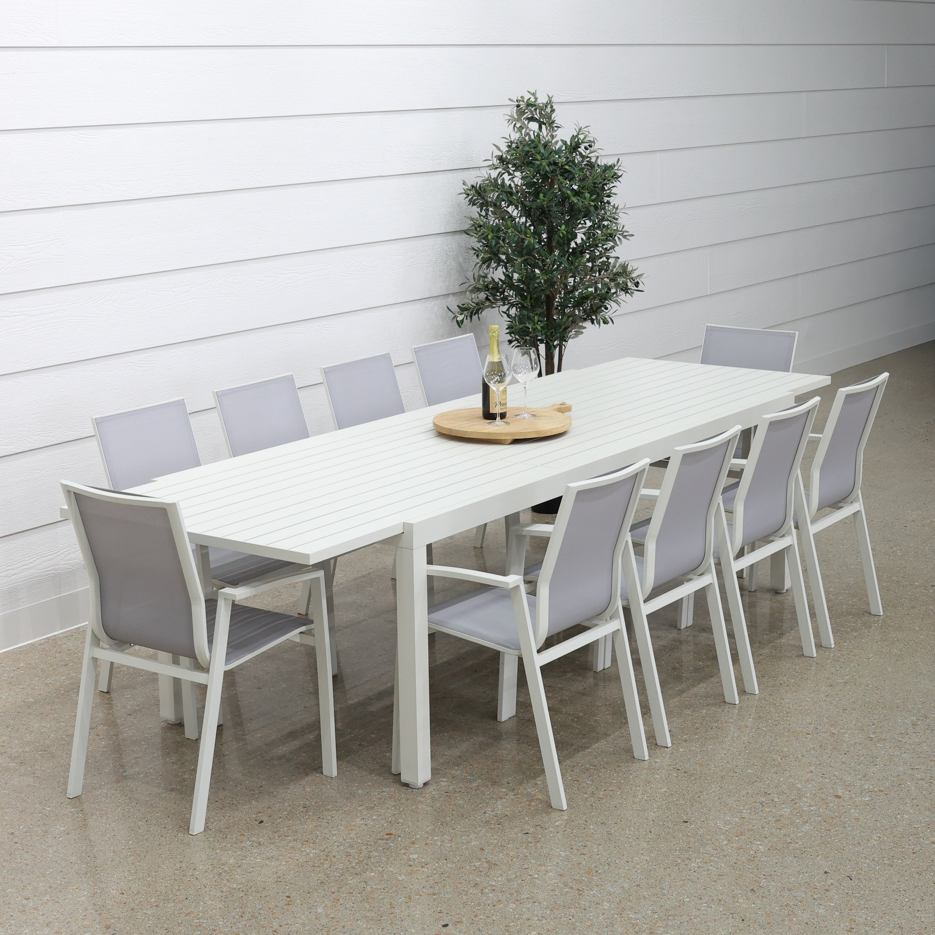 Claire Outdoor Extension Table - White