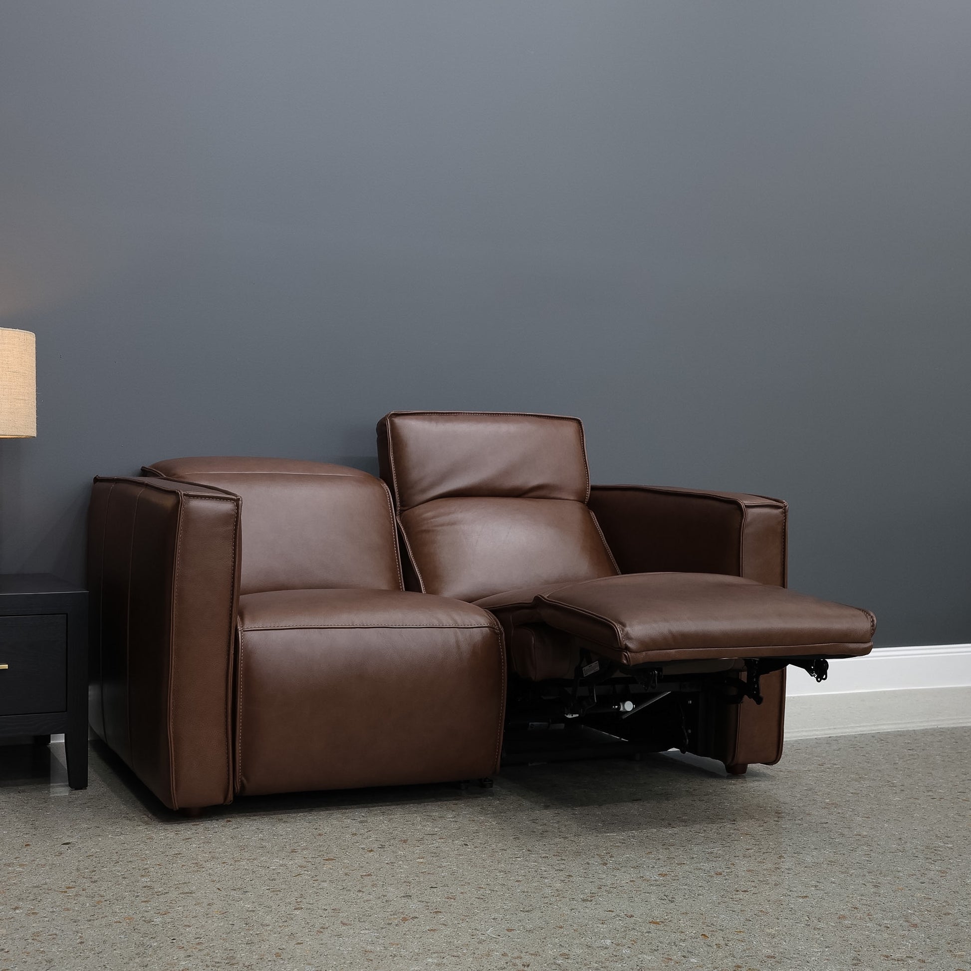 Albury 2 Seater Dual Motor Sofa - Chestnut Leather