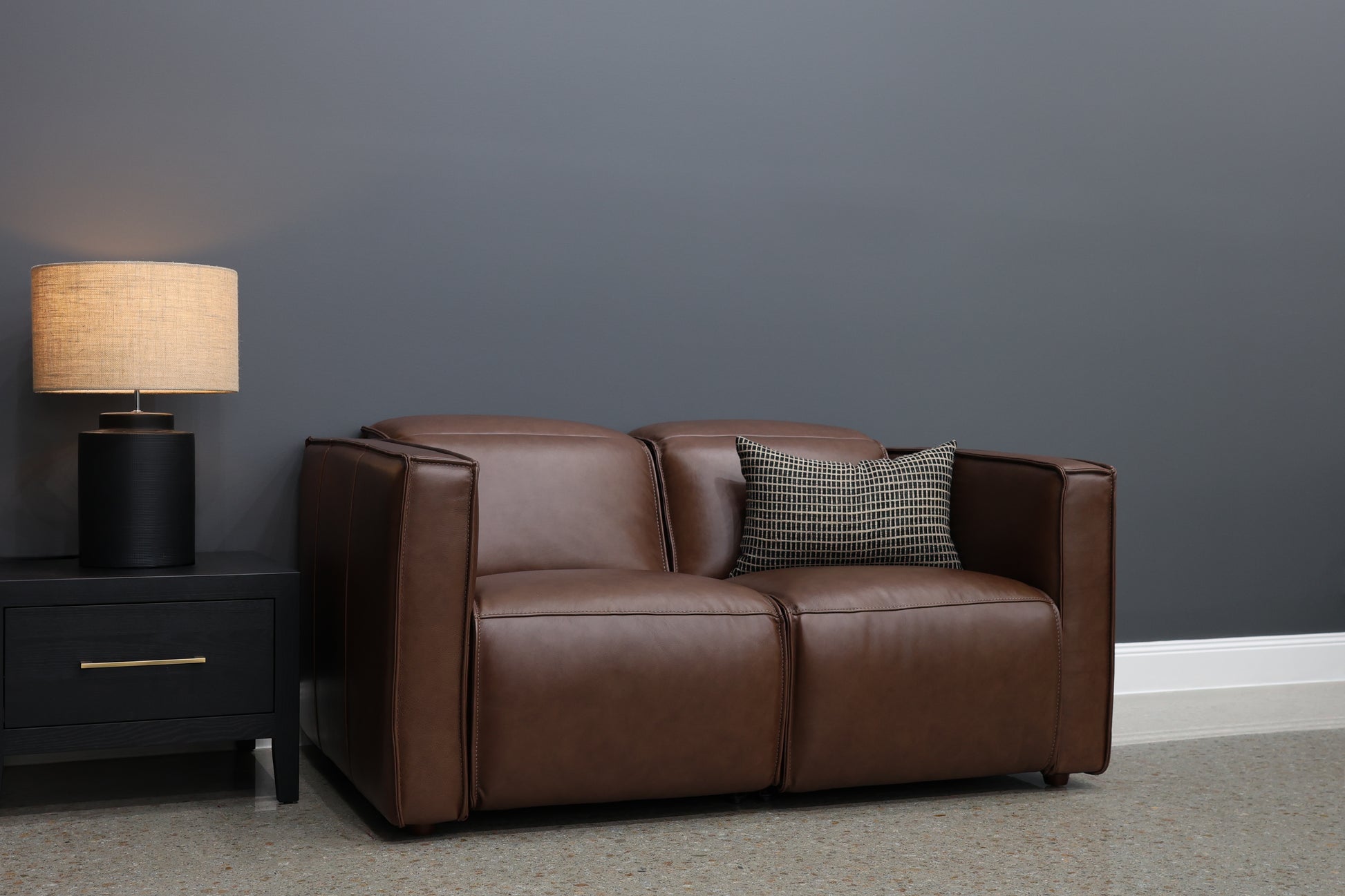 Albury 2 Seater Dual Motor Sofa - Chestnut Leather