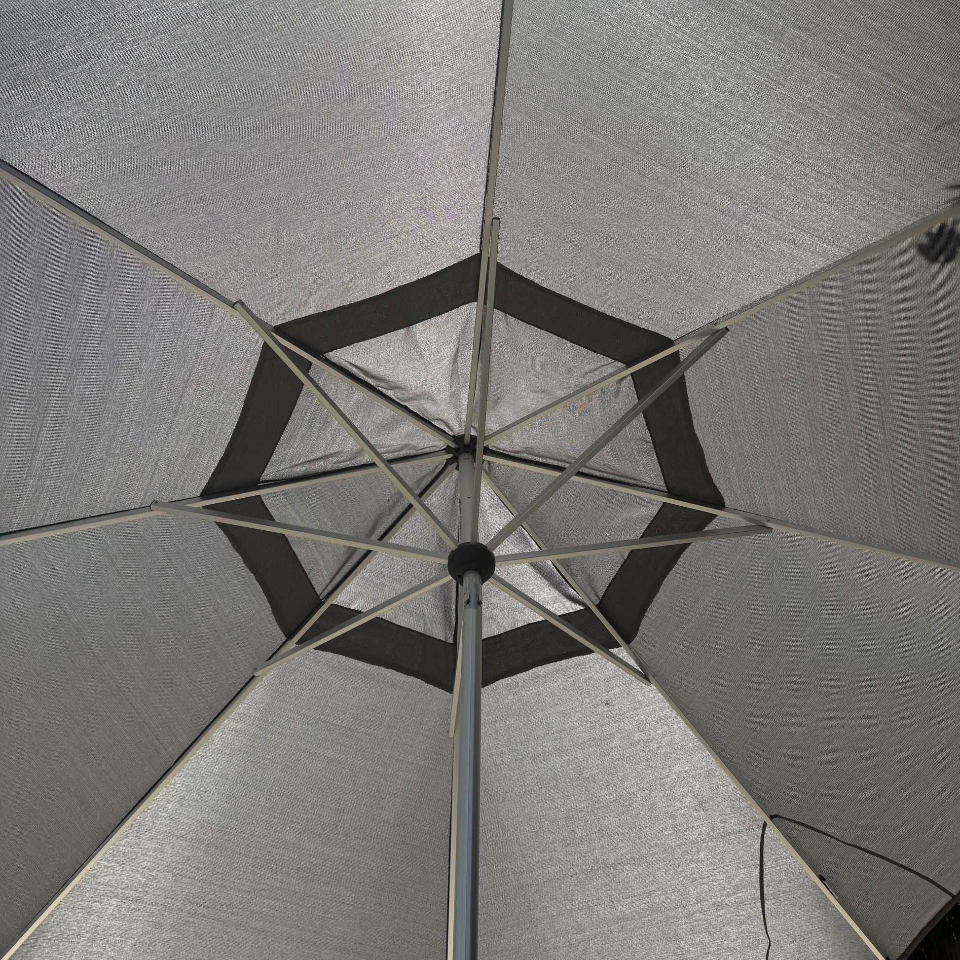 Fairview Octagonal Umbrella and Base - Charcoal