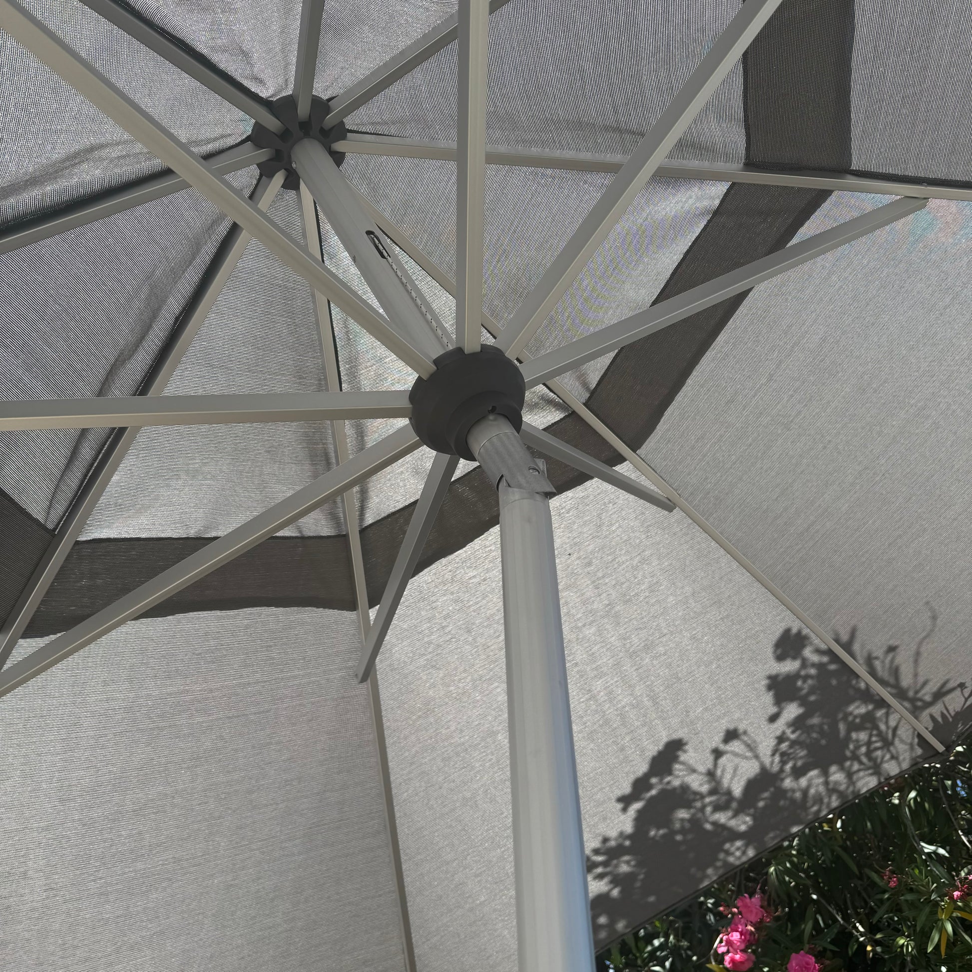 Fairview Octagonal Umbrella and Base - Charcoal