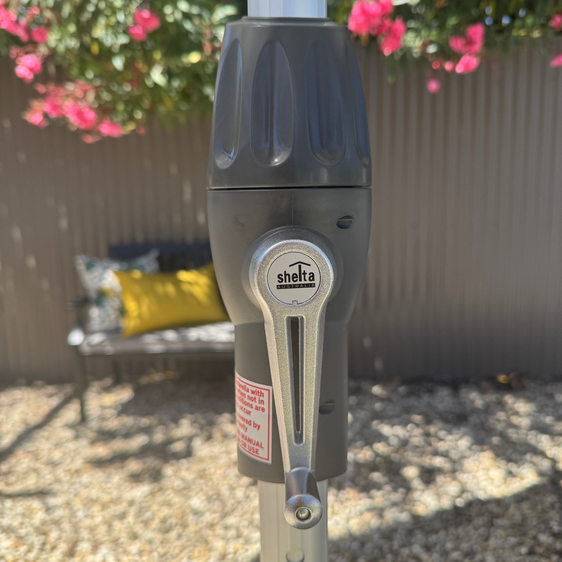 Fairview Octagonal Umbrella and Base - Charcoal