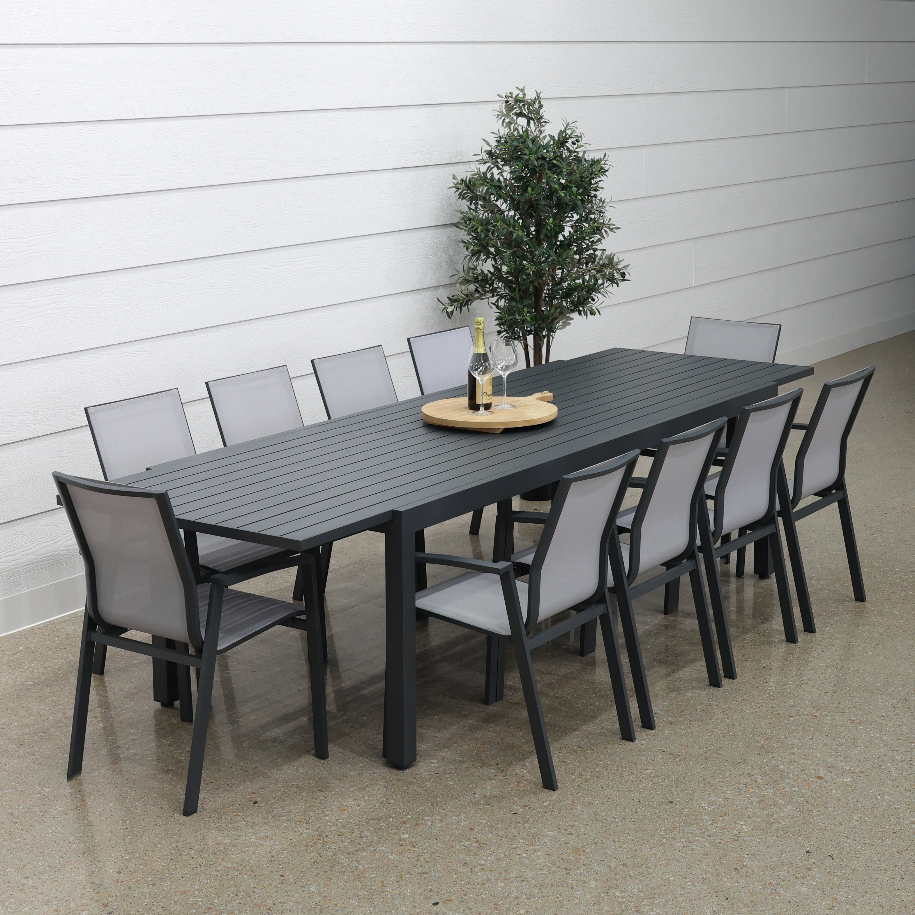 Claire Outdoor Extension Table - Charcoal