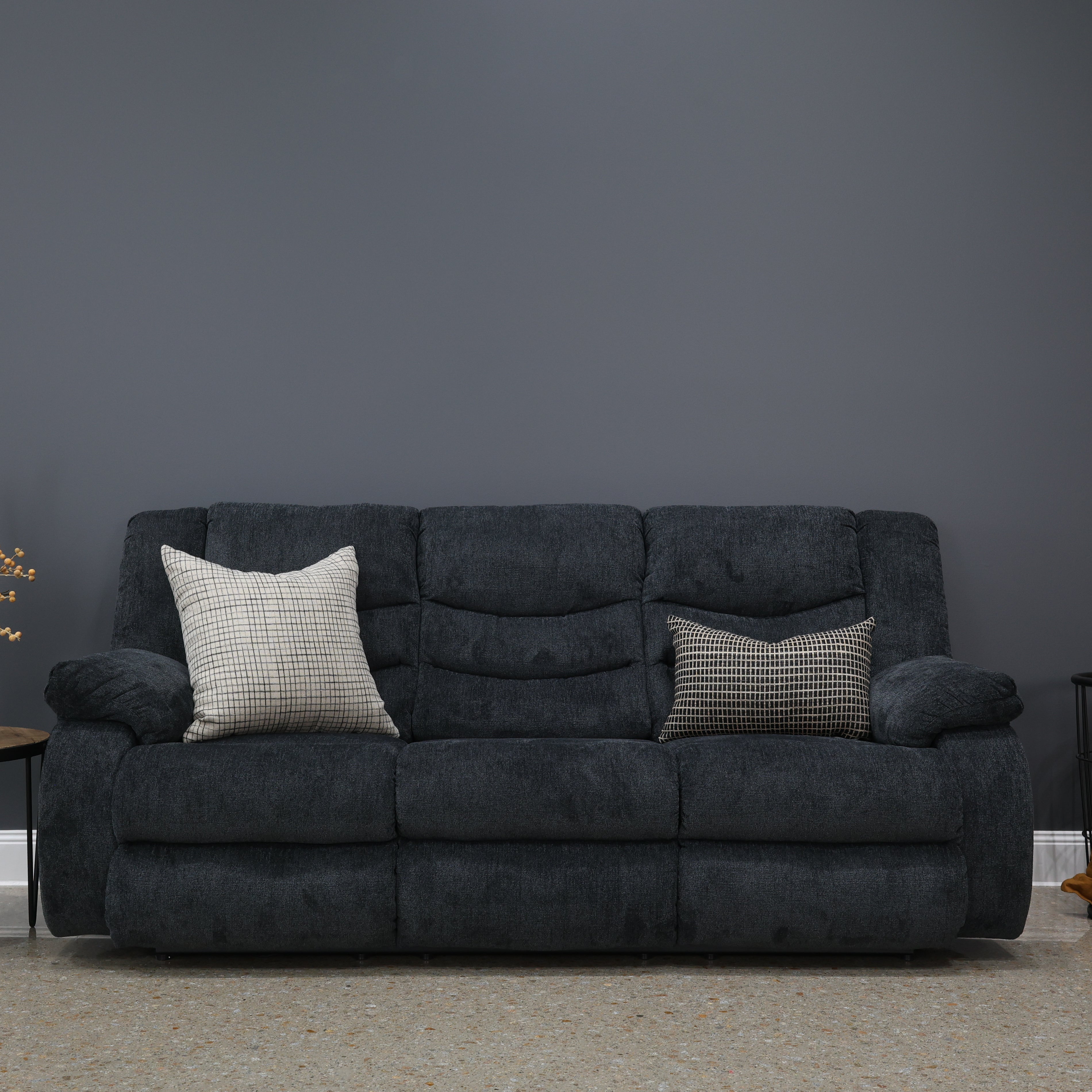 Werribee Electric Reclining Sofa - Caviar