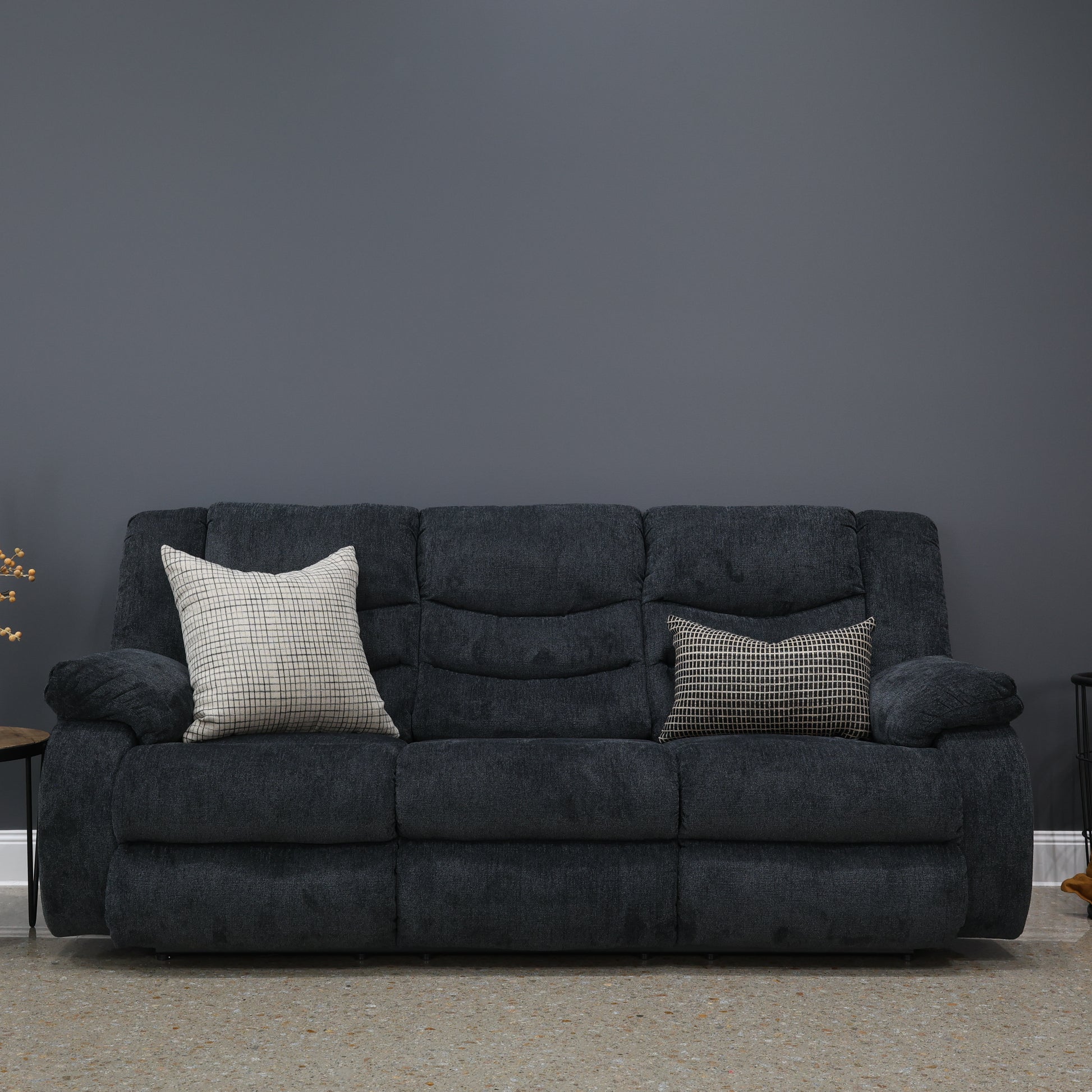 Werribee Electric Reclining Sofa - Caviar