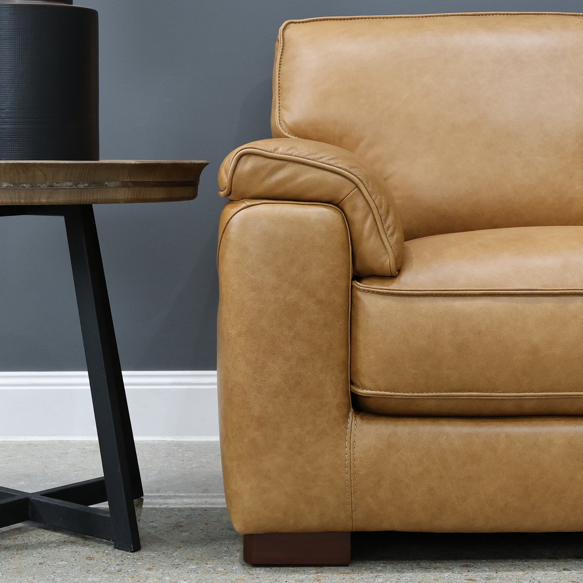 Rostrevor 3 Seater Sofa - Tan Leather