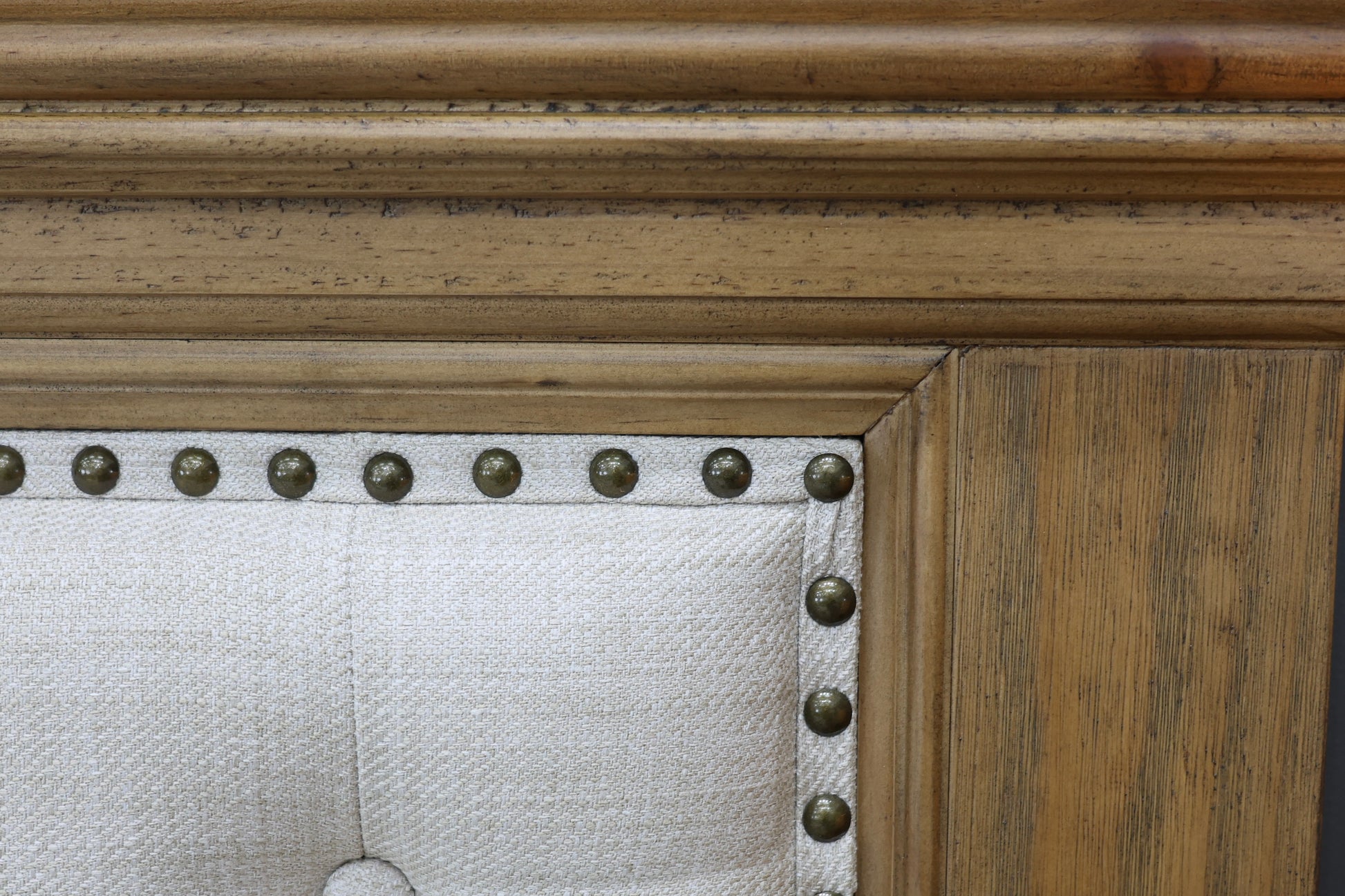 Melton Bed Upholstered - Golden Rustic Oak