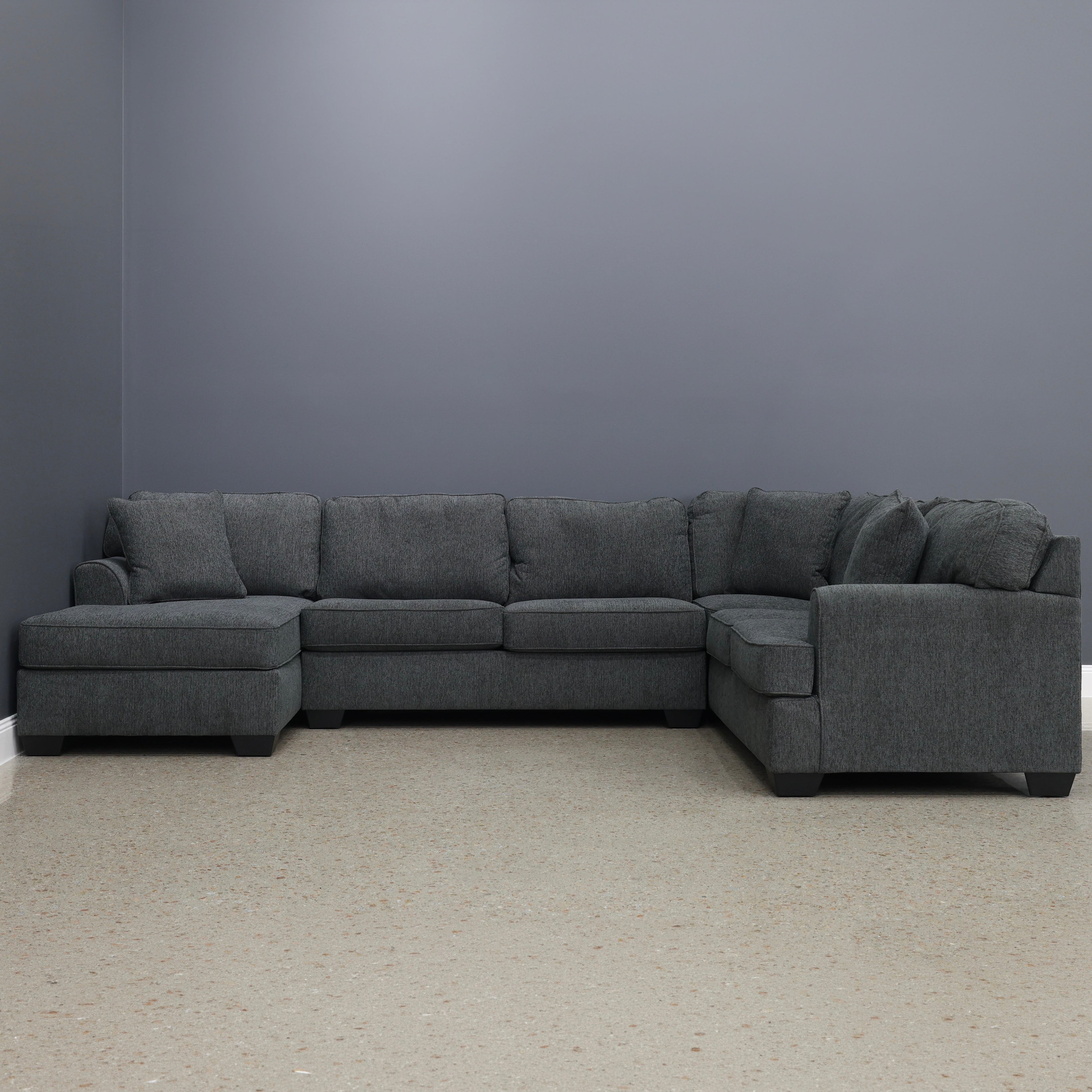 Norwood Corner Lounge w/ LHF Chaise - Dark Grey
