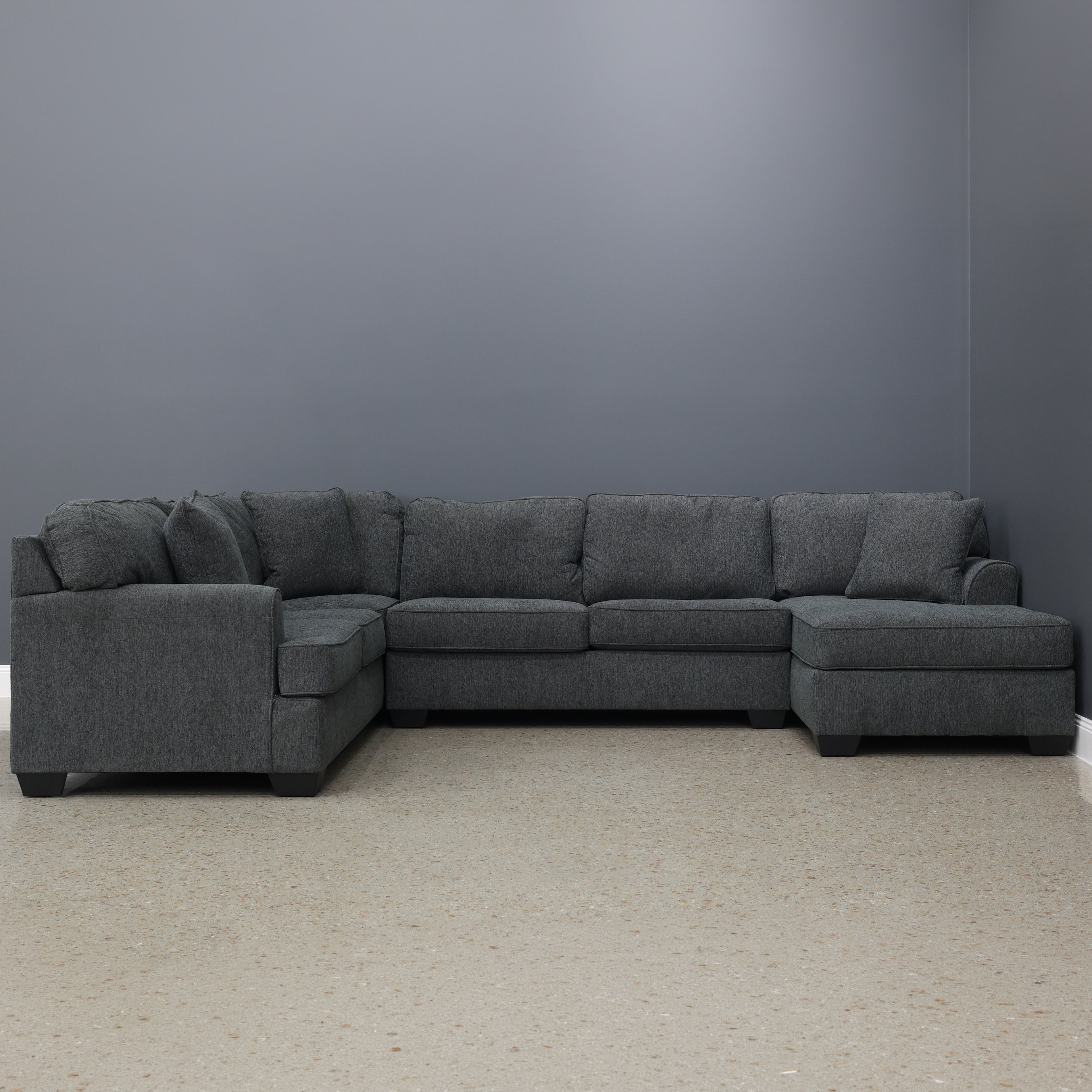 Norwood Corner Lounge w/ RHF Chaise - Dark Grey