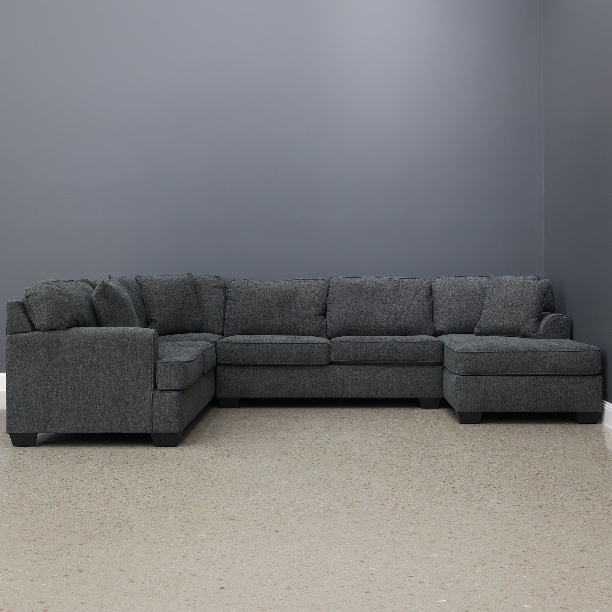 Norwood Corner Lounge w/ RHF Chaise - Dark Grey