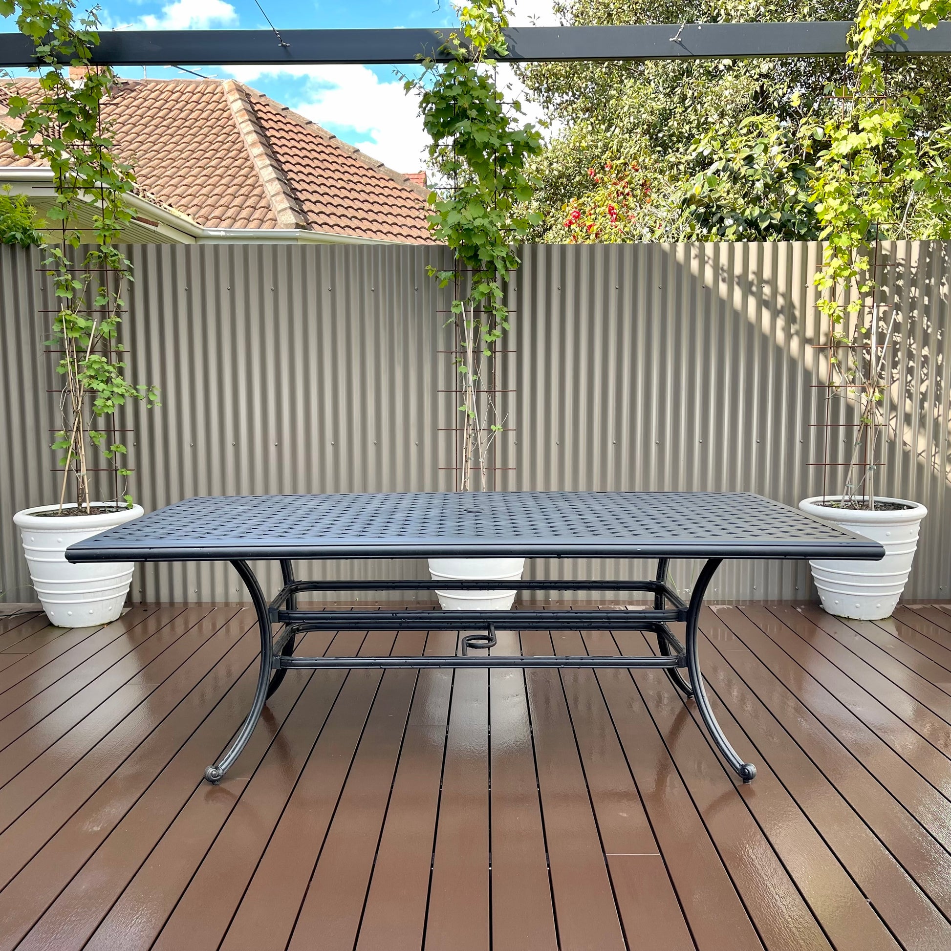 Portarlington Dining Table - Bronze Frame