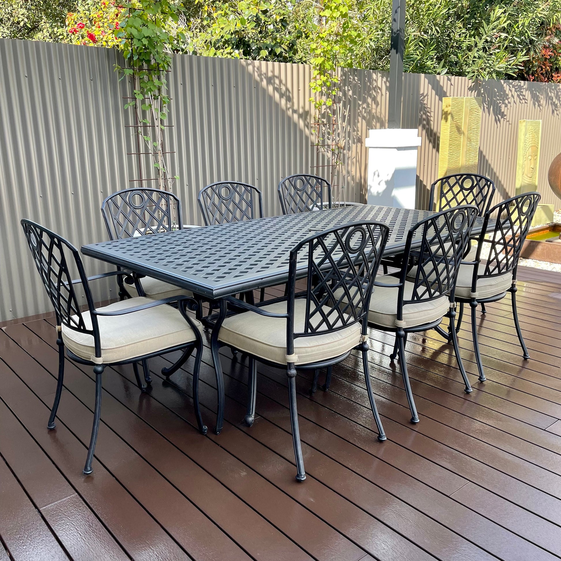 Portarlington Dining Table - Bronze Frame