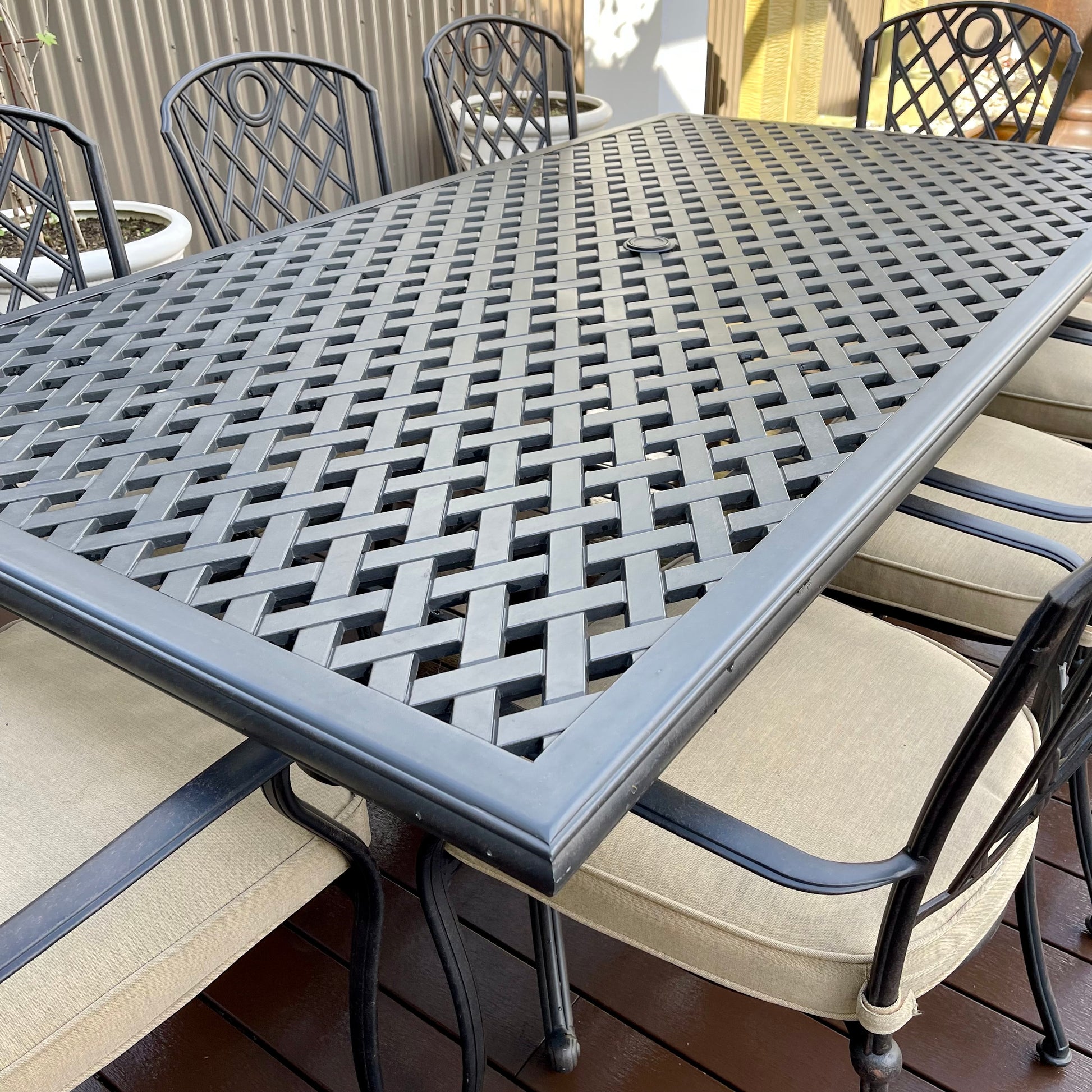 Portarlington Dining Table - Bronze Frame